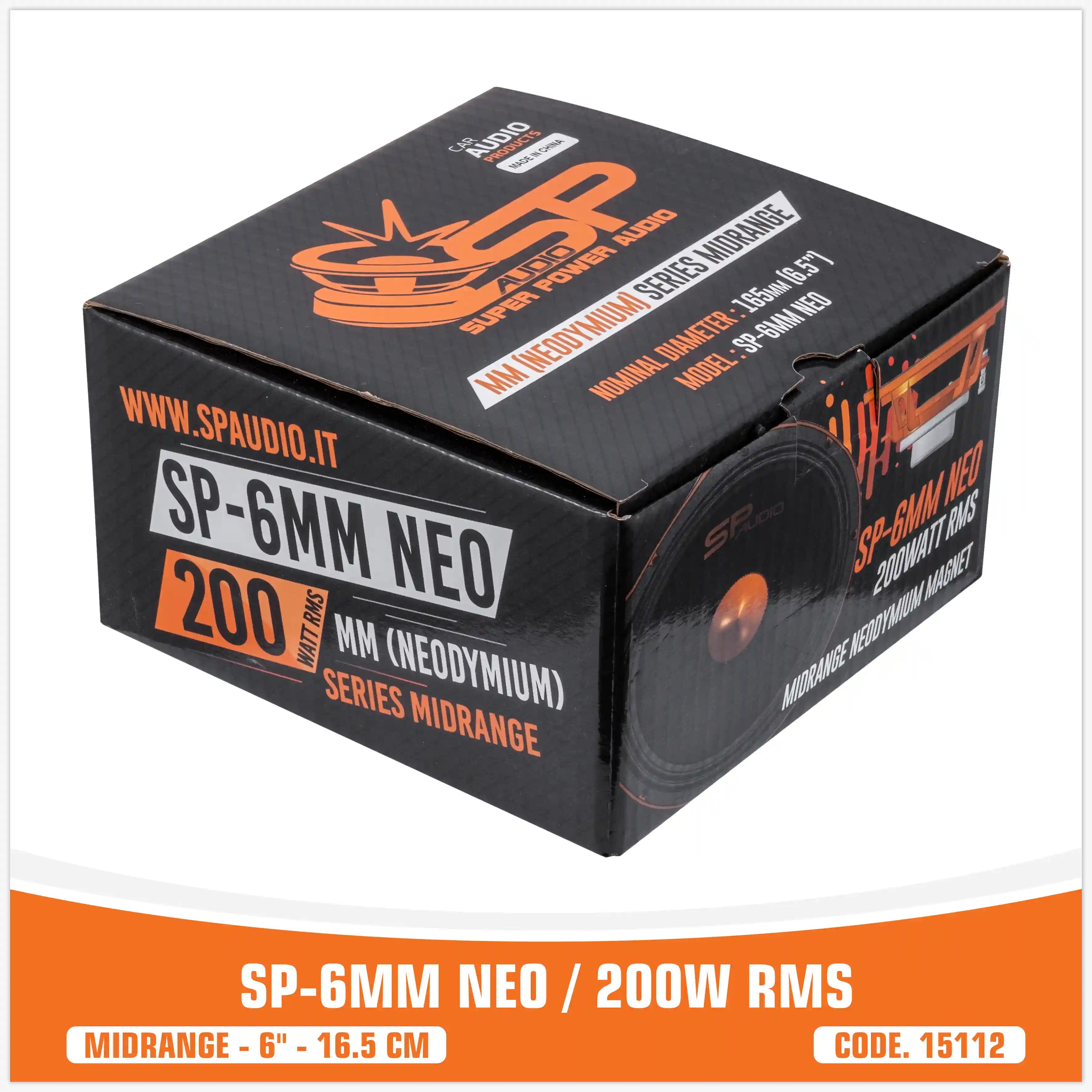 SP 6MM NEO MIDRANGE ESTREMO 6,5"/16,5CM MAGNETE NEODIMIO 200W RMS (PREZZO SINGOLO)