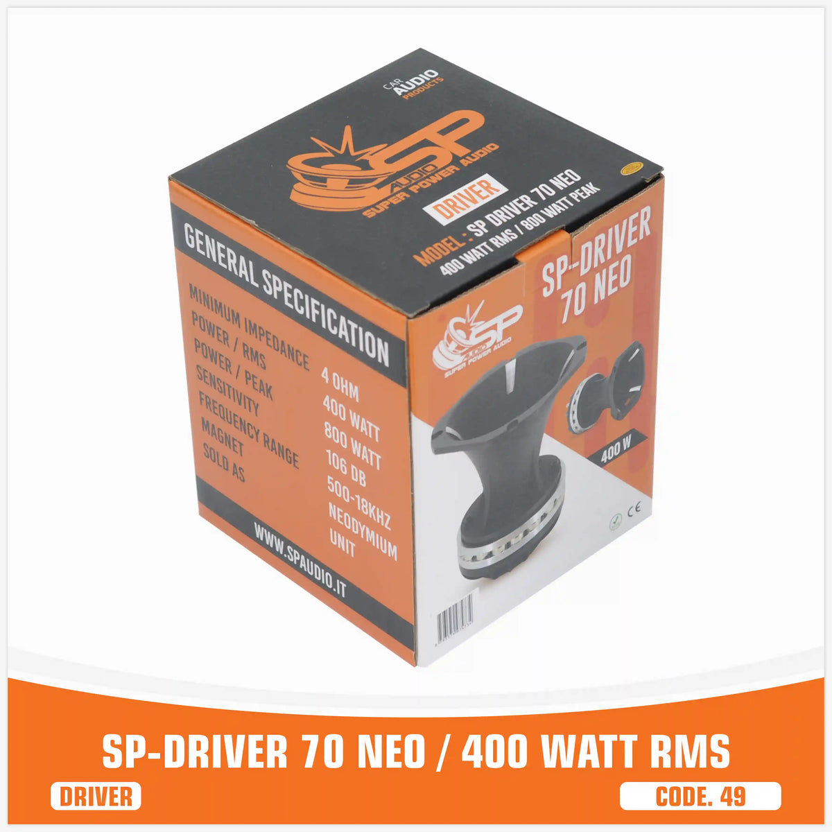 SP DRIVER 70 NEO COMPLETE DRIVER WITH HORN 400W RMS ( UNIT PRICE)
