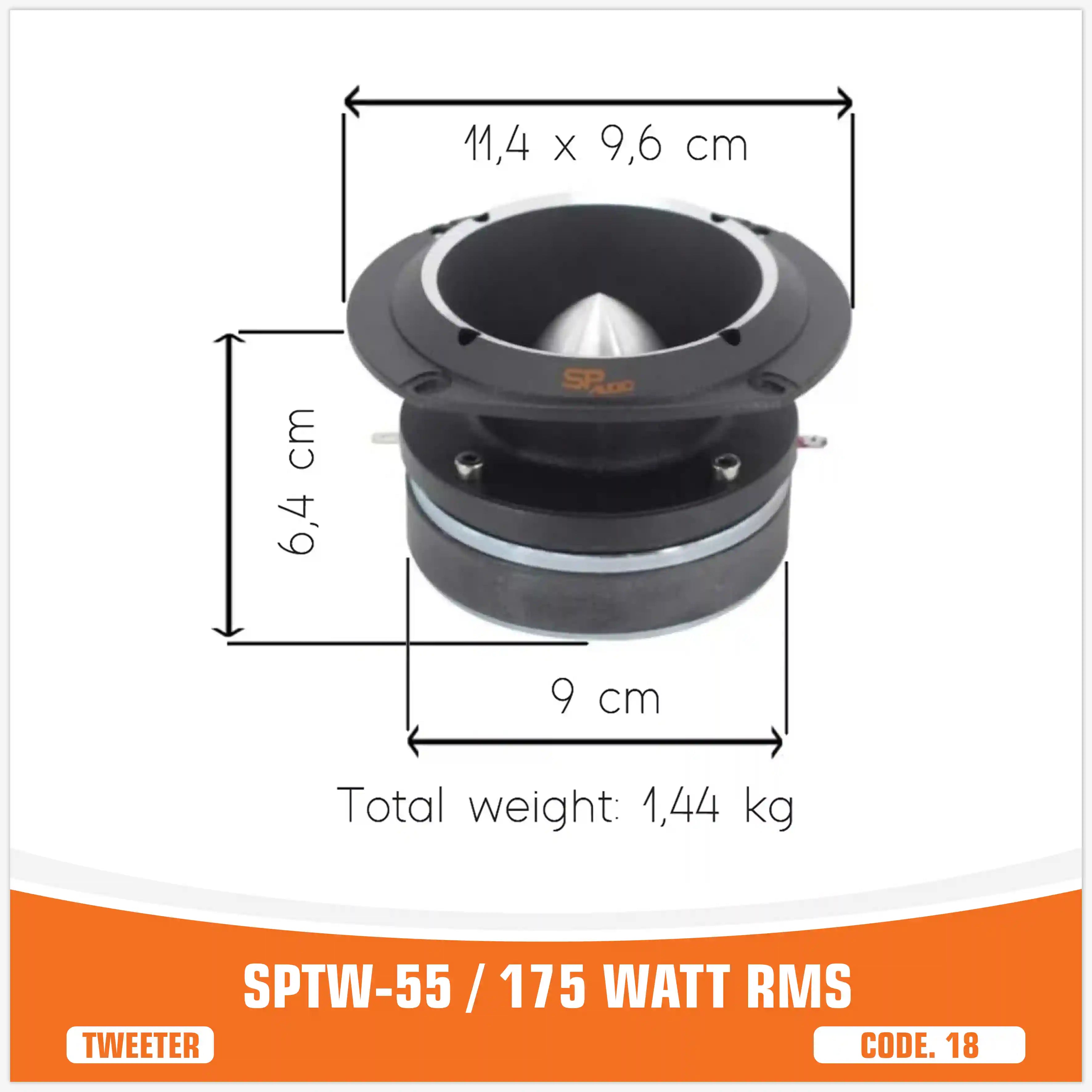 SP TW 55 BULLET TWEETER 175W RMS (PREZZO UNITARIO)