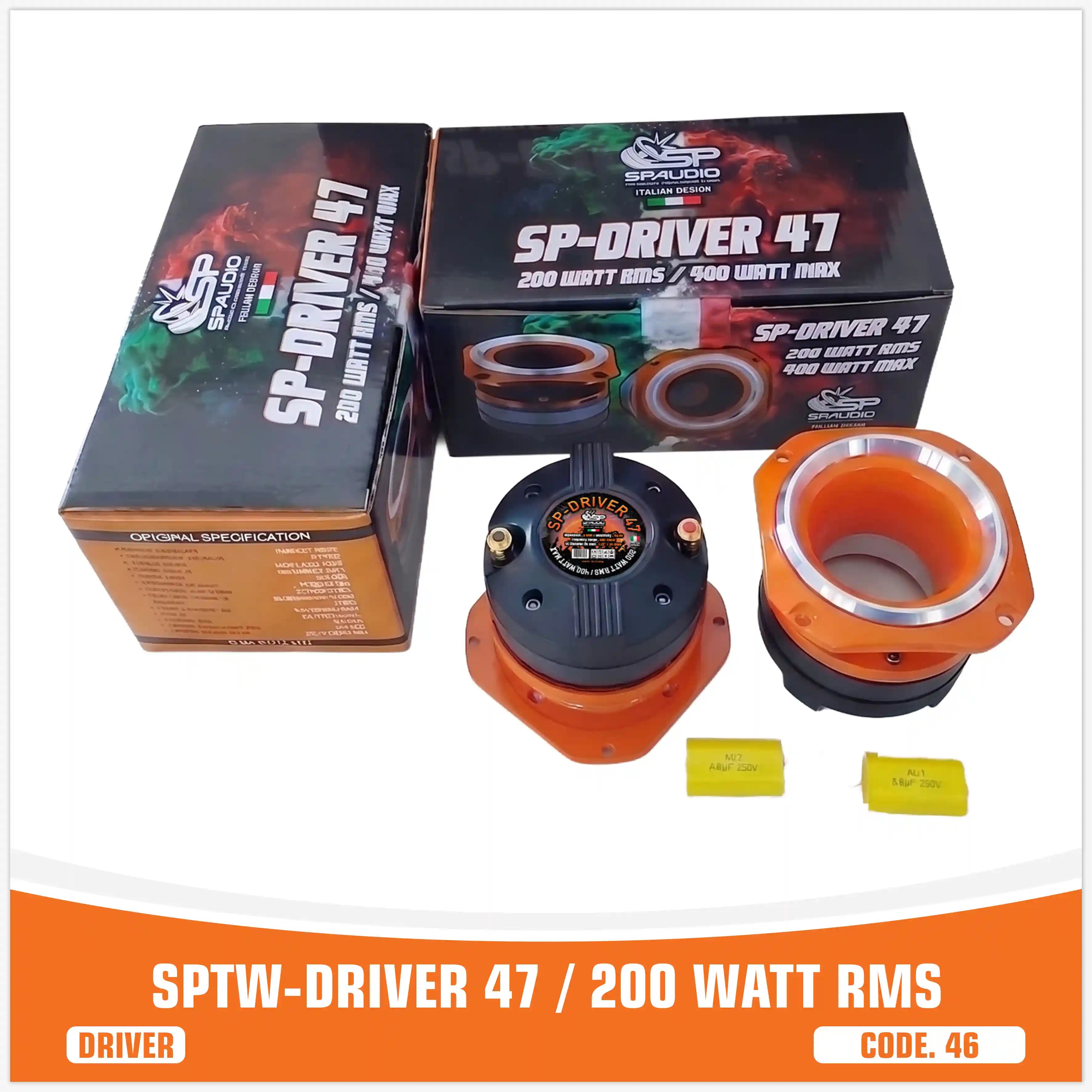 SP DRIVER 47 DRIVER COMPLETO DI FLANGIA 200W RMS (PREZZO UNITARIO)