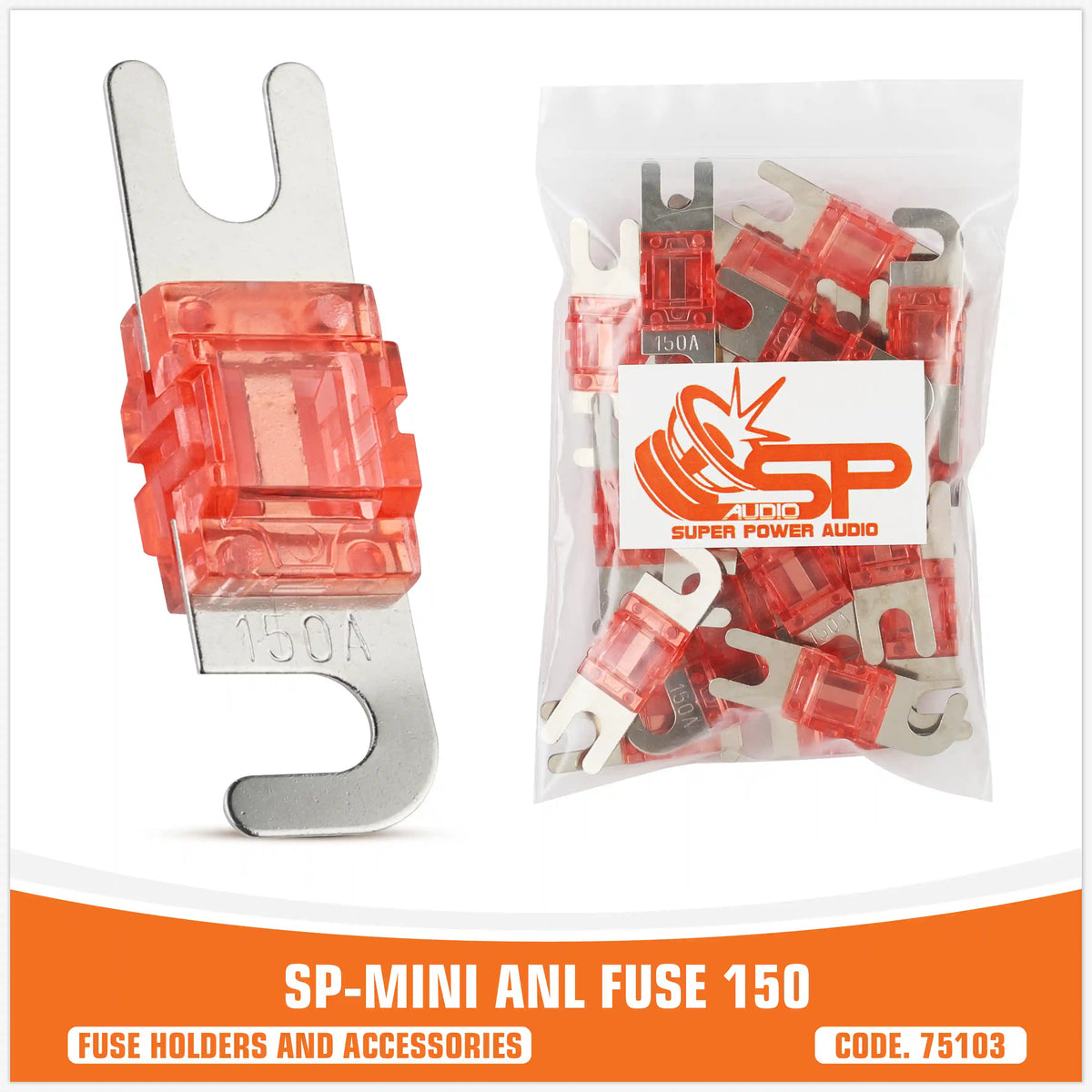 SP MINI ANL 150 Σακουλάκι Ασφαλειών Mini ANL, 24 Τεμ. (Τιμή Συσκευασίας)