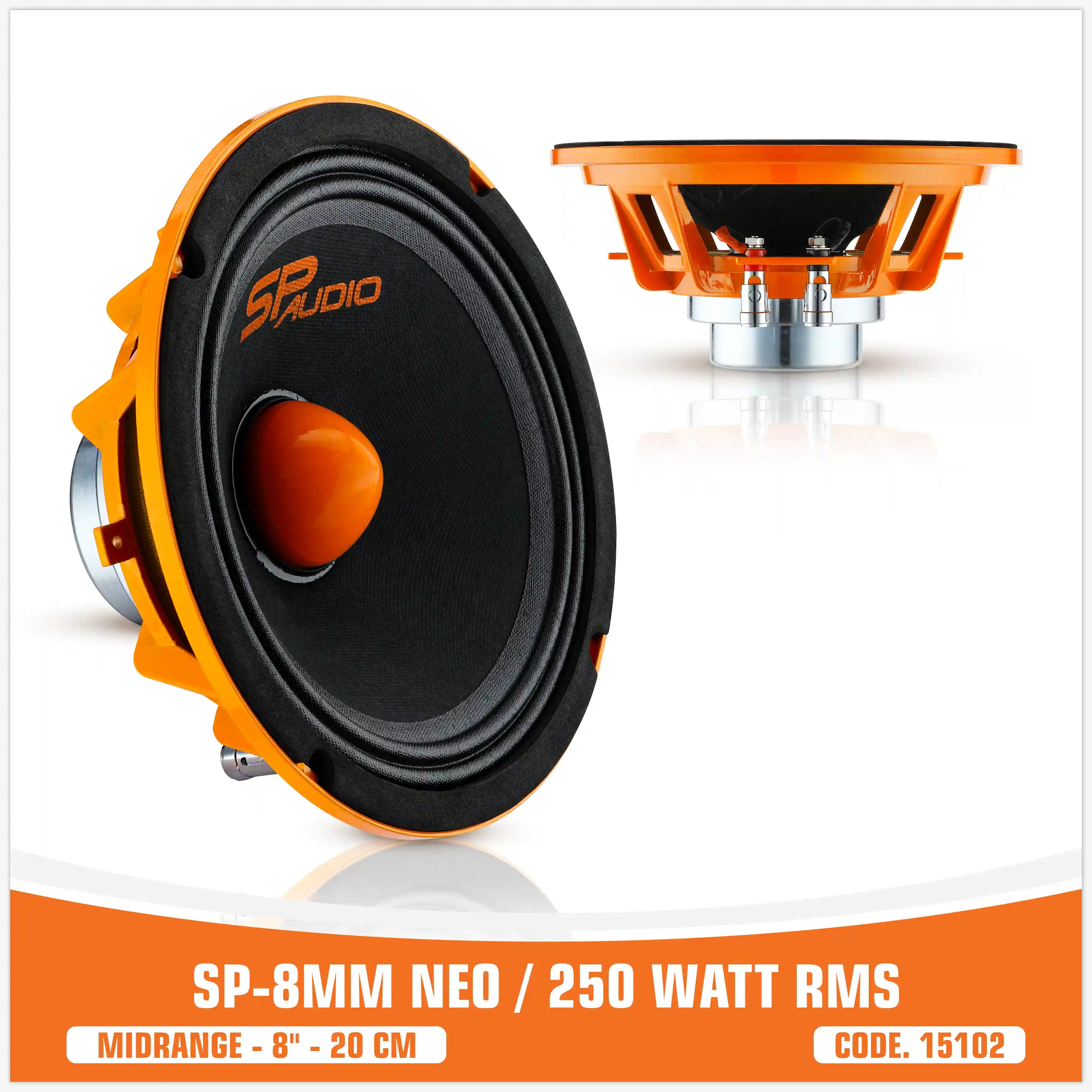 SP 8MM NEO MIDRANGE ESTREMO8"/20CM MAGNETE NEODIMIO 250W RMS (PREZZO UNITARIO)