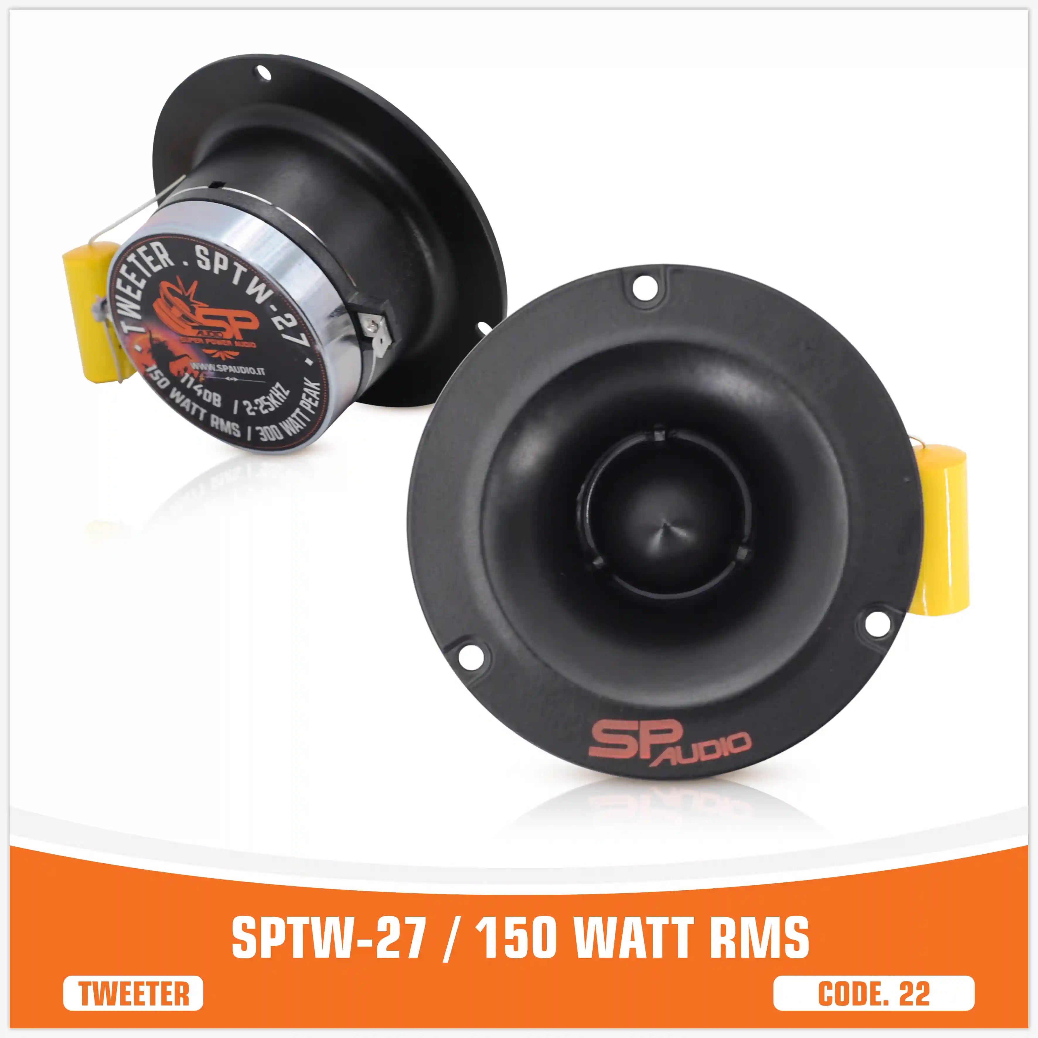 SP TW 27 TWEETER BULLET NEO MAGNETE 150W RMS (PREZZO COPPIA)
