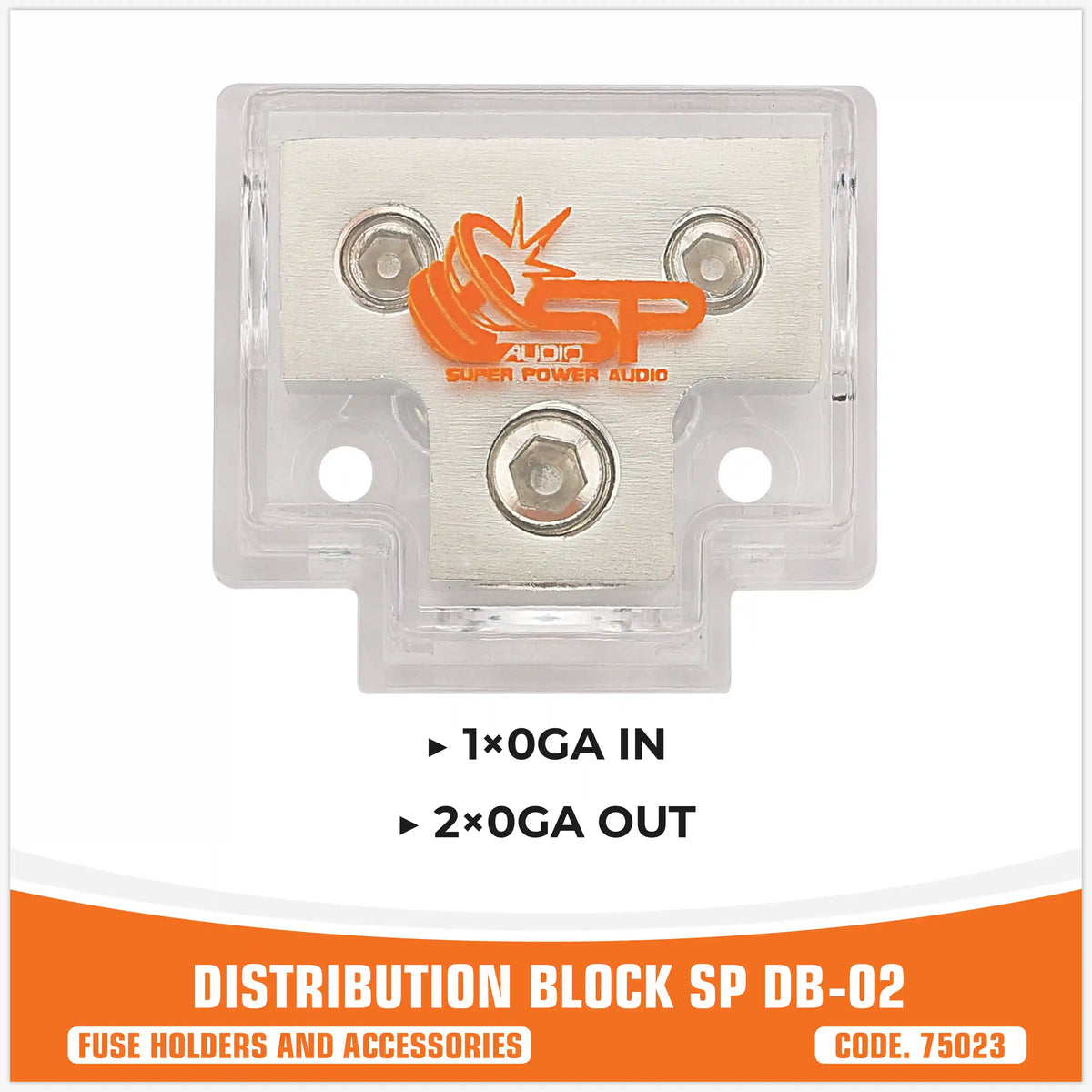 SP DB 02 بلوک توزیع 1x0GA ورودی + 2x0GA خروجی (قیمت واحد)