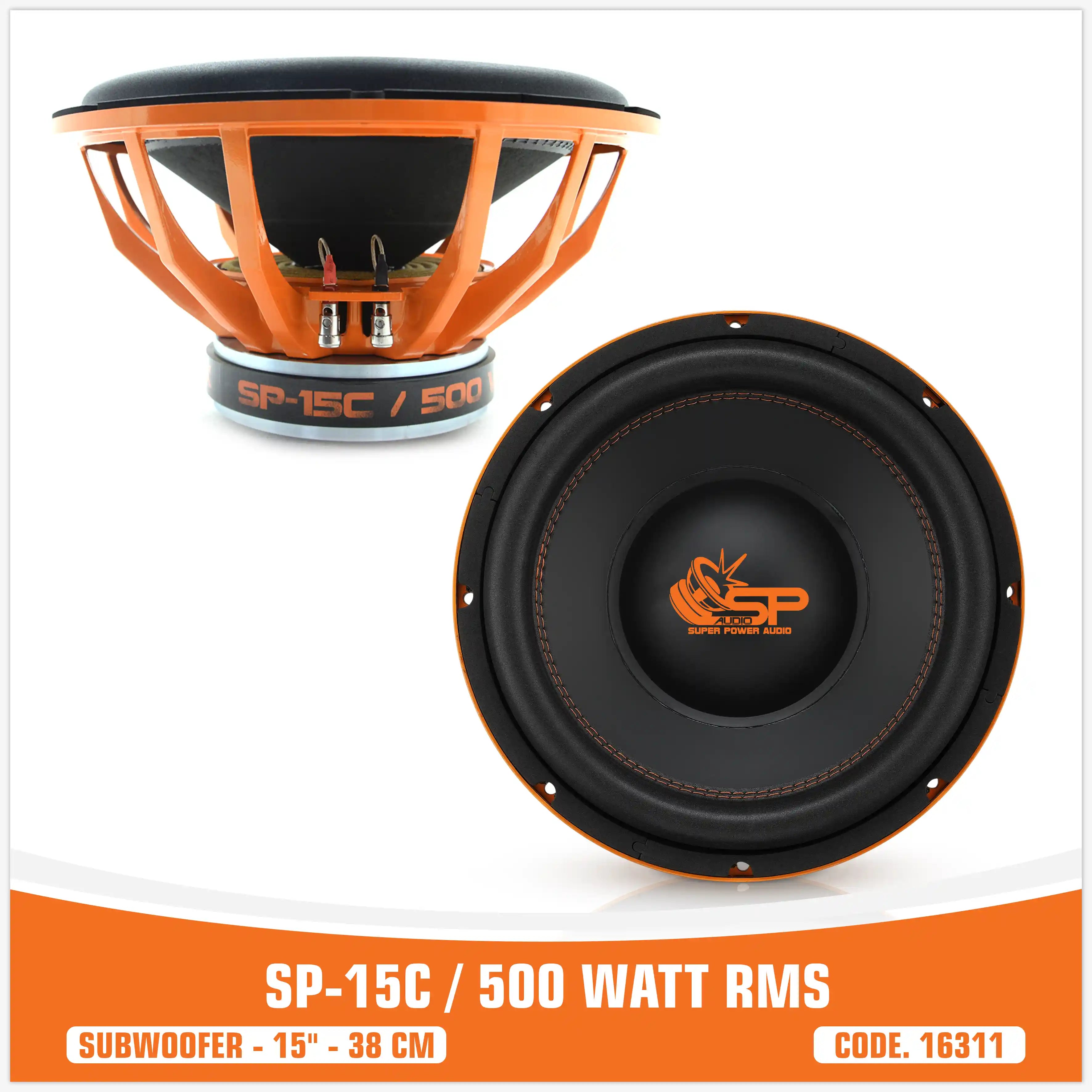 SP 15C SUBWOOFER 15"/38CM 500WATT RMS (PREZZO UNITARIO)