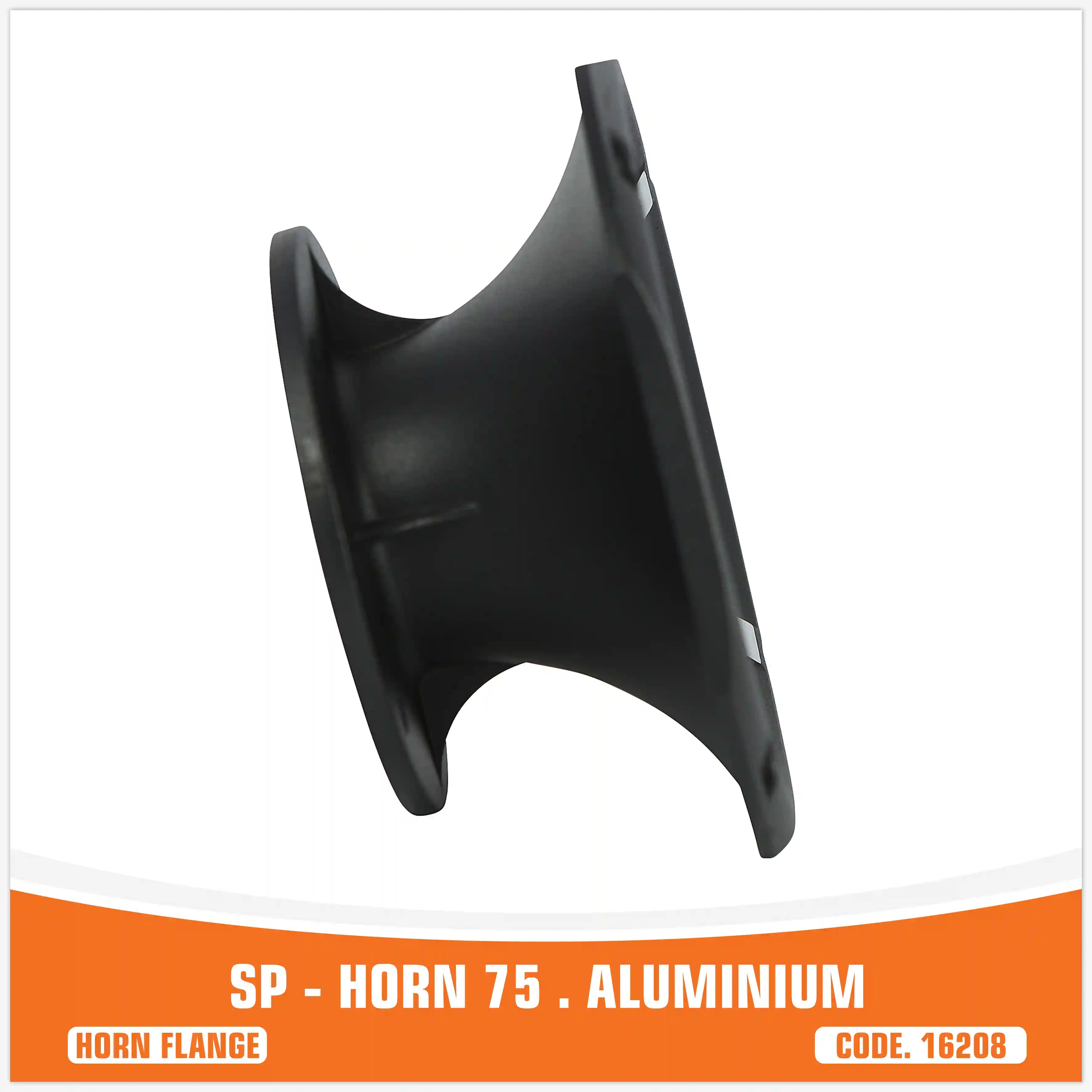 SP-HORN 75 bride de pavillon noire en aluminium pour moteur à compression – SP Audio – vue 3