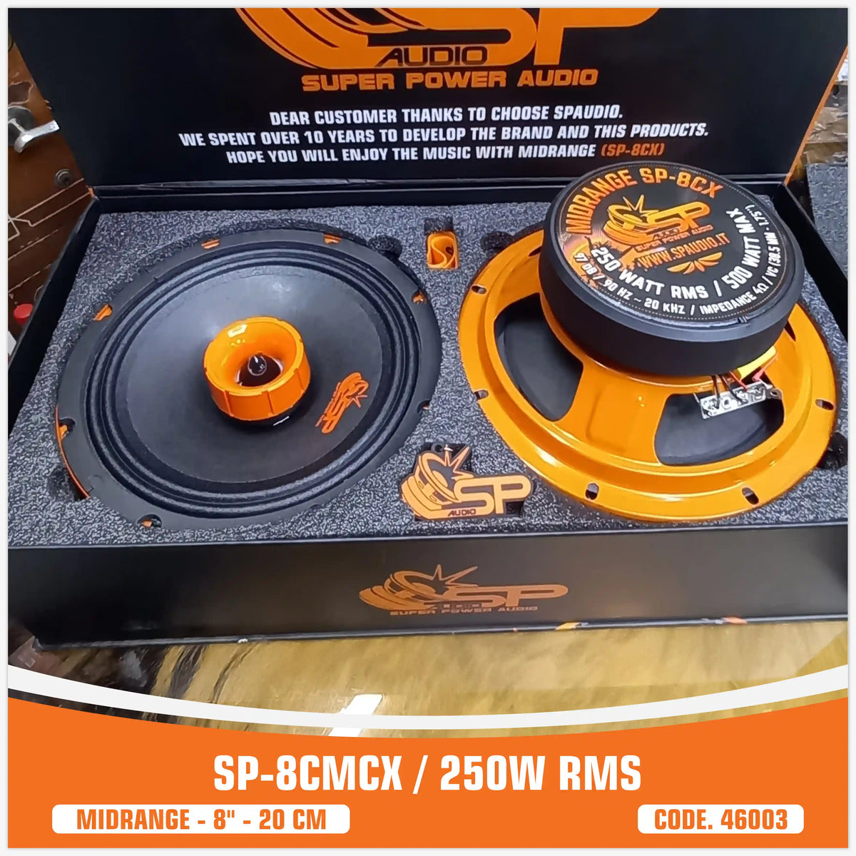 SP 8CM CX coaxial midrange with tweeter 8"/20 cm 250W RMS - SP Audio, view 3
