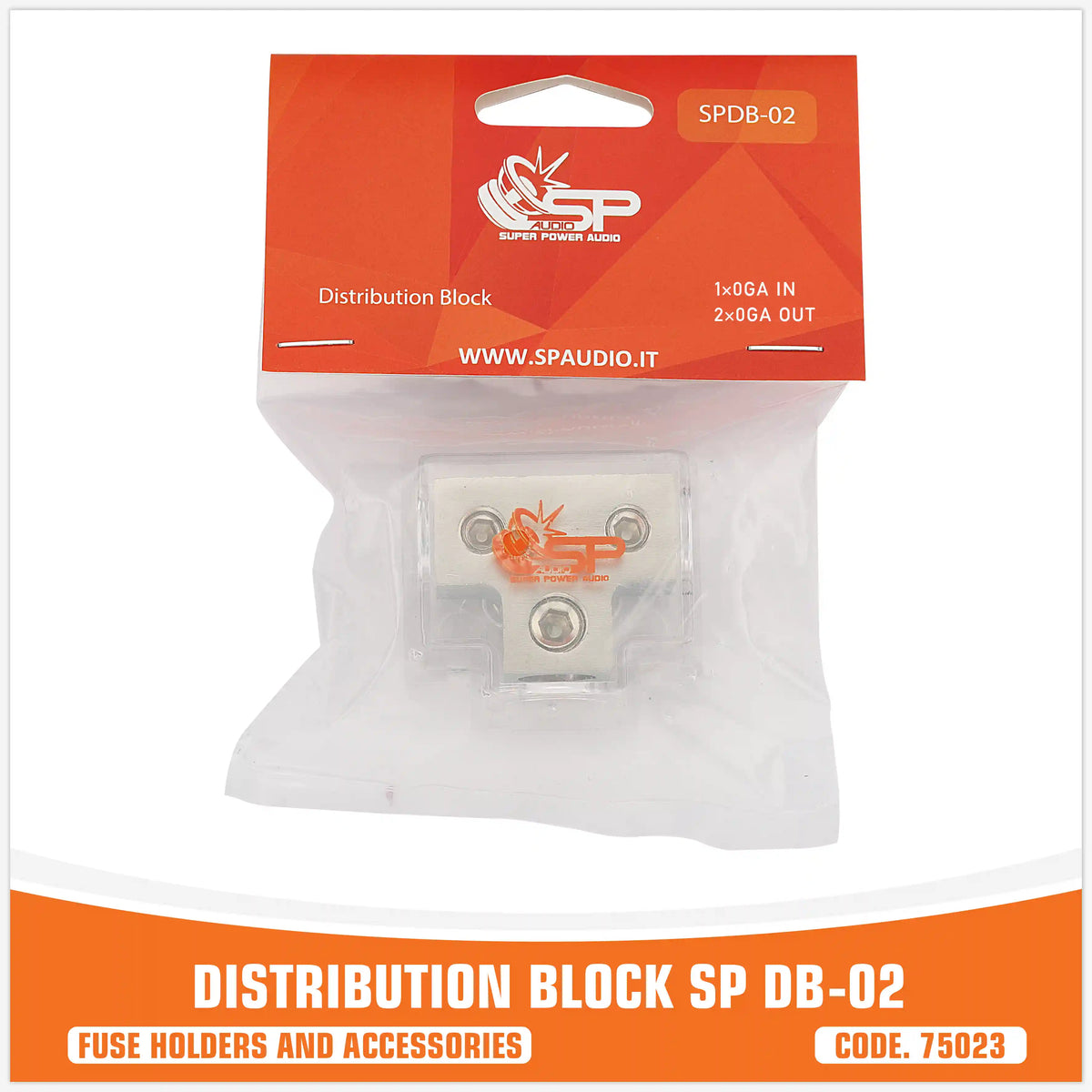 SP DB 02 بلوک توزیع 1x0GA ورودی + 2x0GA خروجی (قیمت واحد)