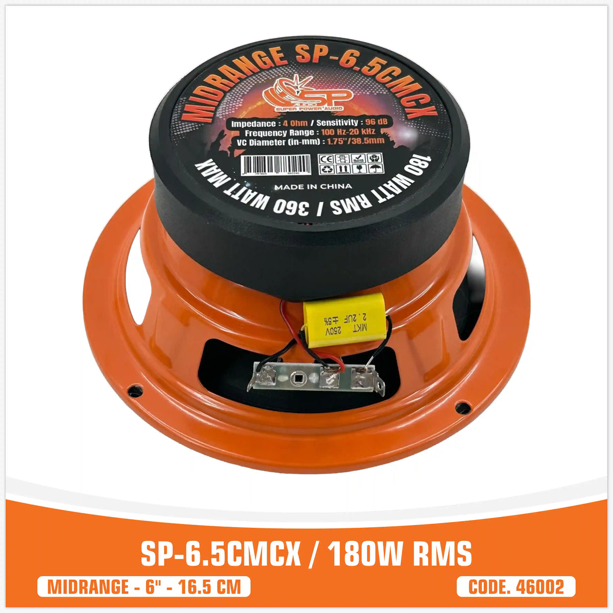 SP 6.5CM CX coaxial midrange with tweeter 6.5"/16.5 cm - SP Audio, view 3