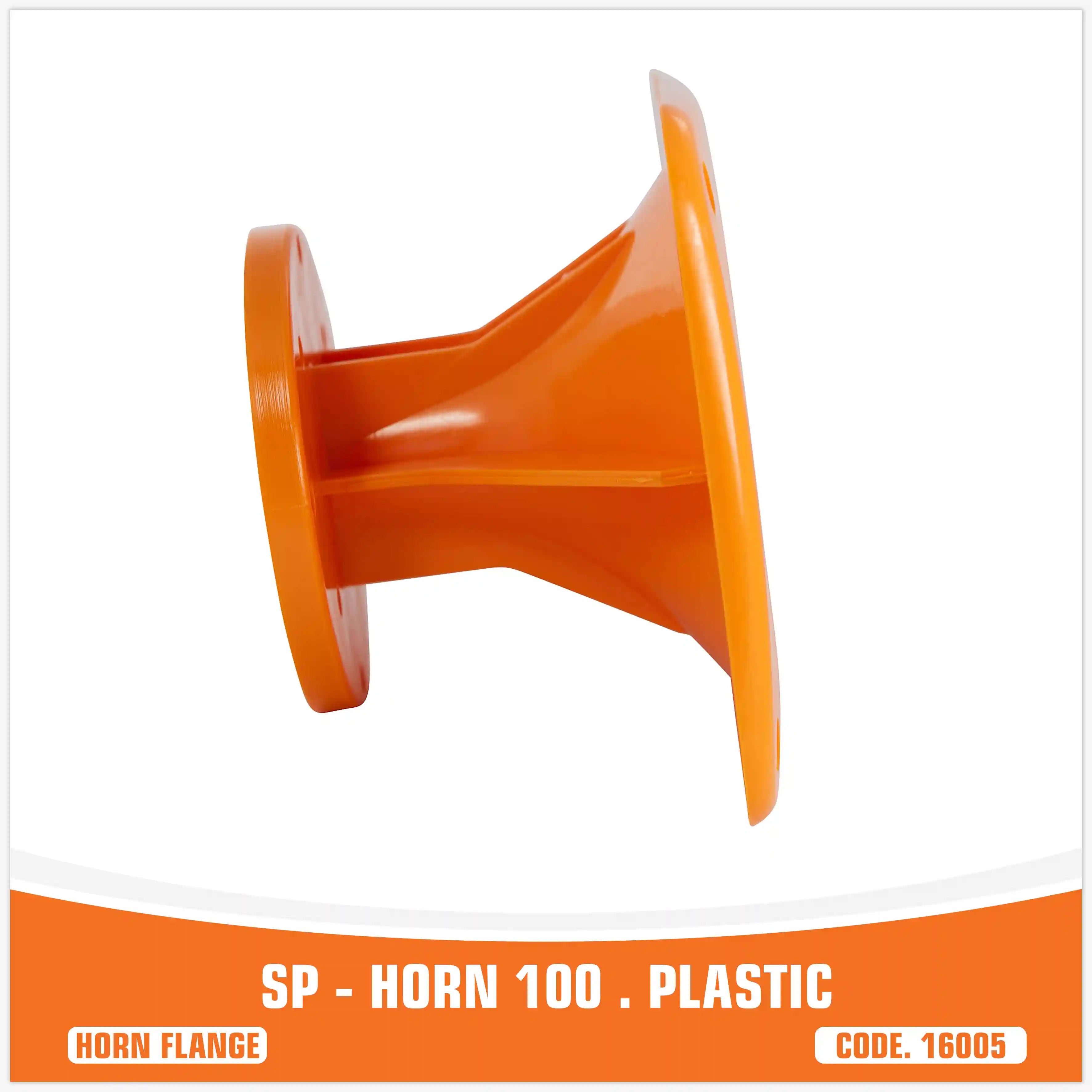SP-HORN 100 bride de pavillon orange en plastique pour moteur à compression – SP Audio – vue 4
