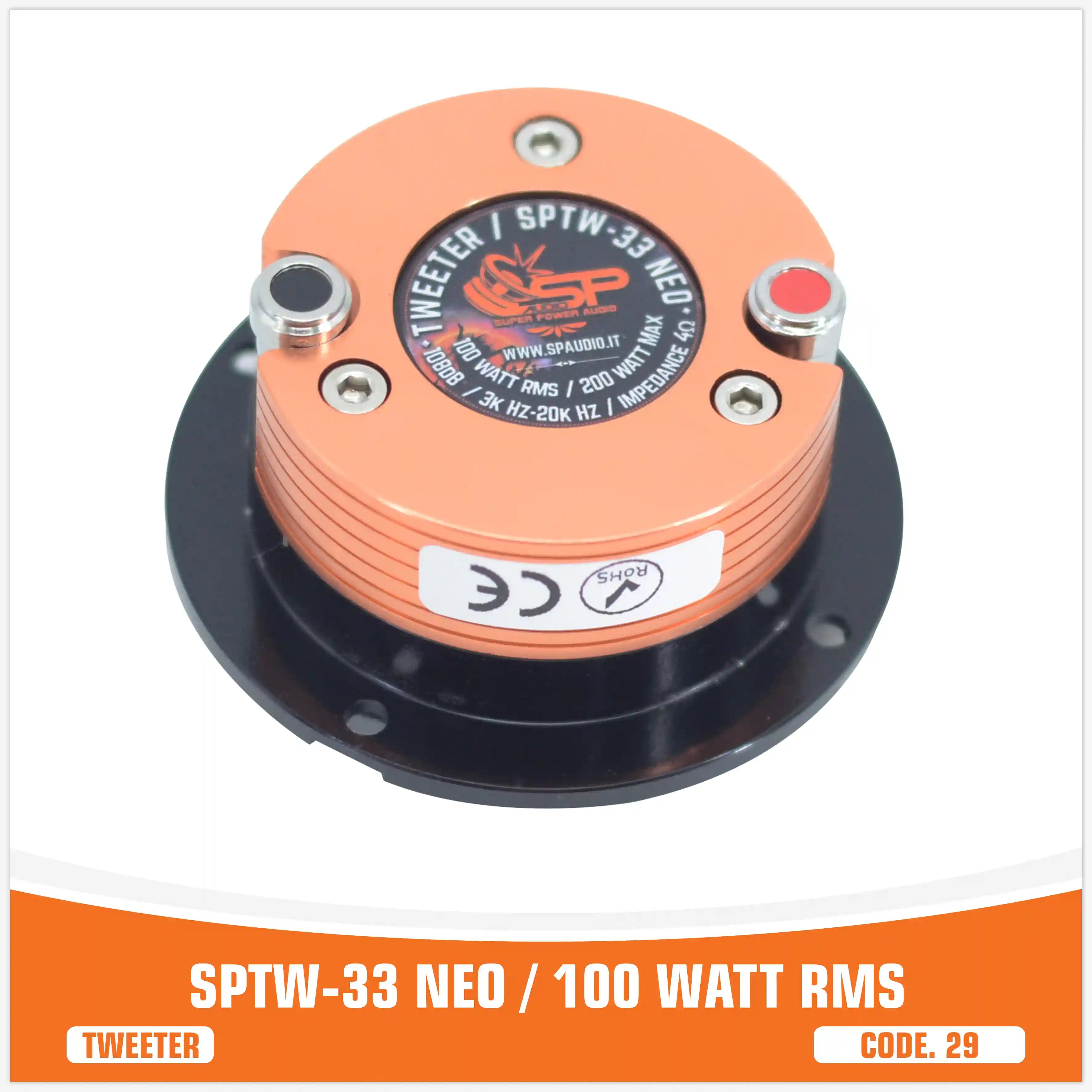 SP TW 33 NEO TWEETER BULLET NEO MAGNETE 100W RMS (PREZZO SINGOLO)