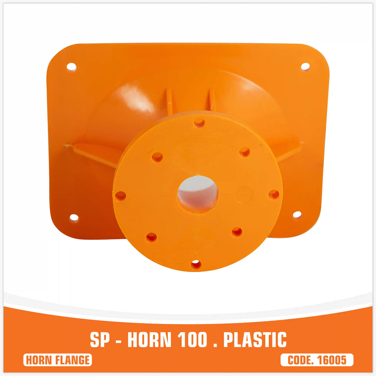 SP-HORN 100 bride de pavillon orange en plastique pour moteur à compression – SP Audio – vue 5