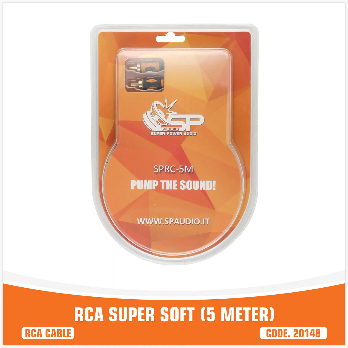 SP RCA super soft cable 5 m, 2 male to 2 male for car audio – SP Audio – view 4
