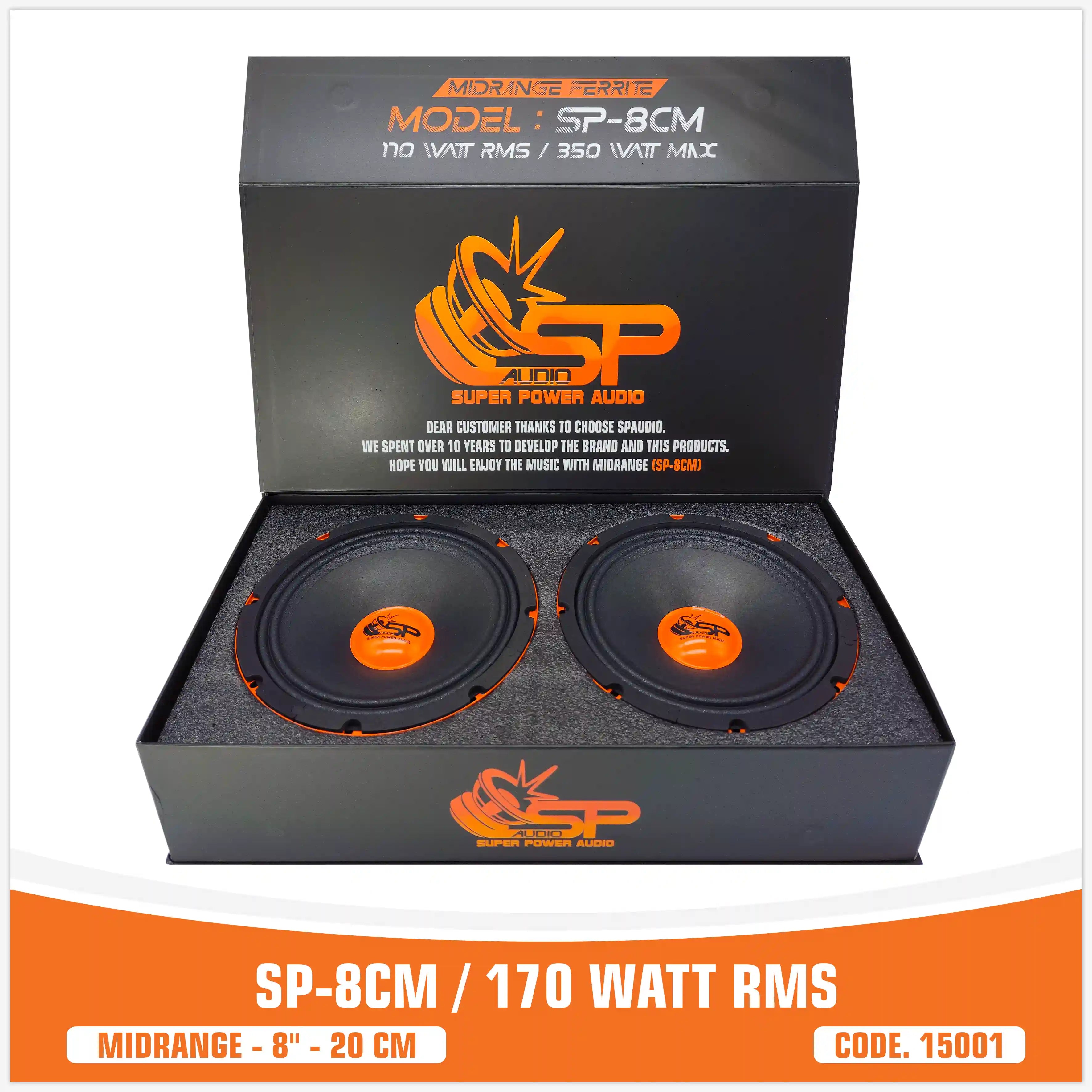 SP 8CM MIDRANGE IL PIù VENDUTO 8"/20CM 150W RMS (PREZZO COPPIA)