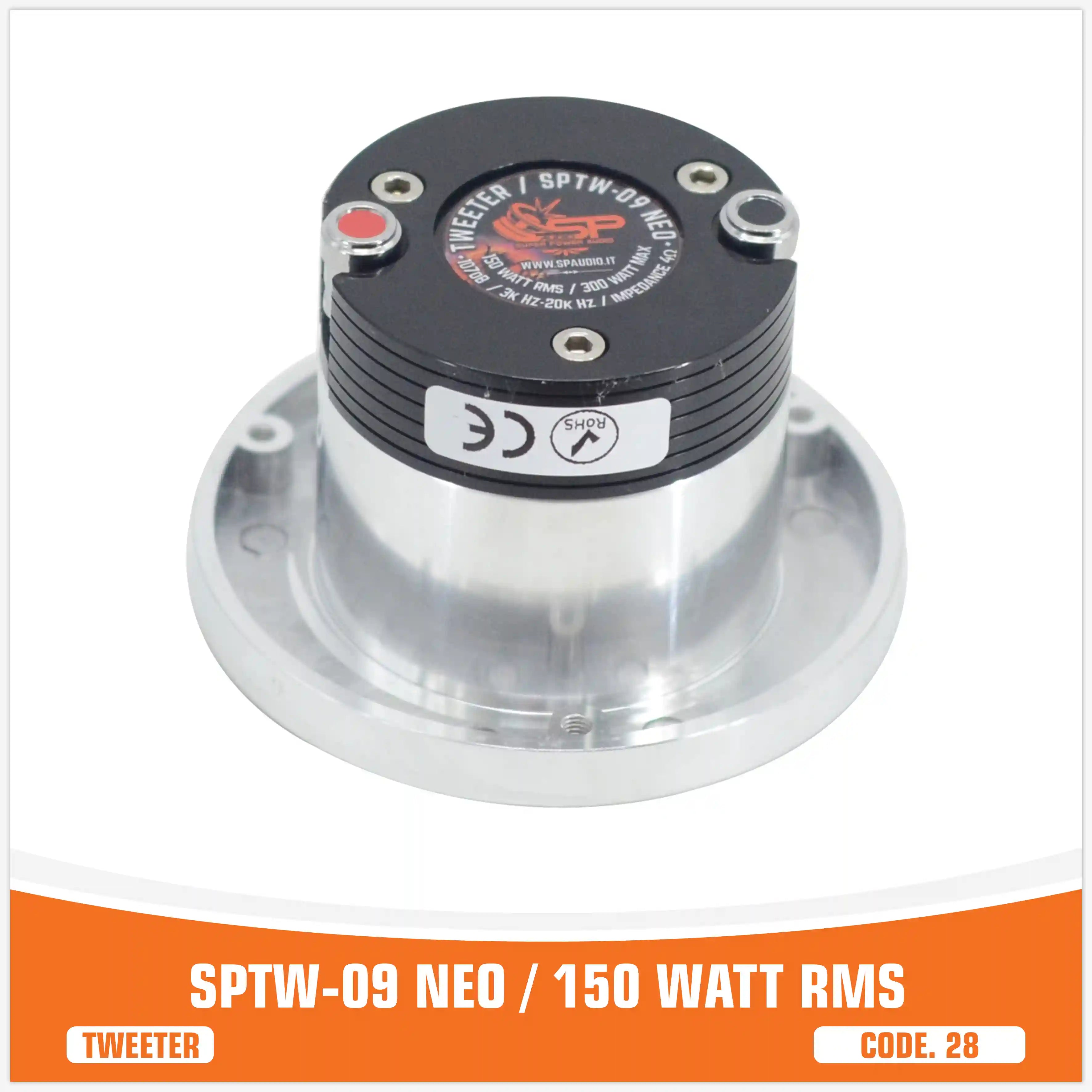 SP TW 09 NEO TWEETER BULLET MAGNETE AL NEODIMIO 150W RMS (PREZZO UNITARIO)