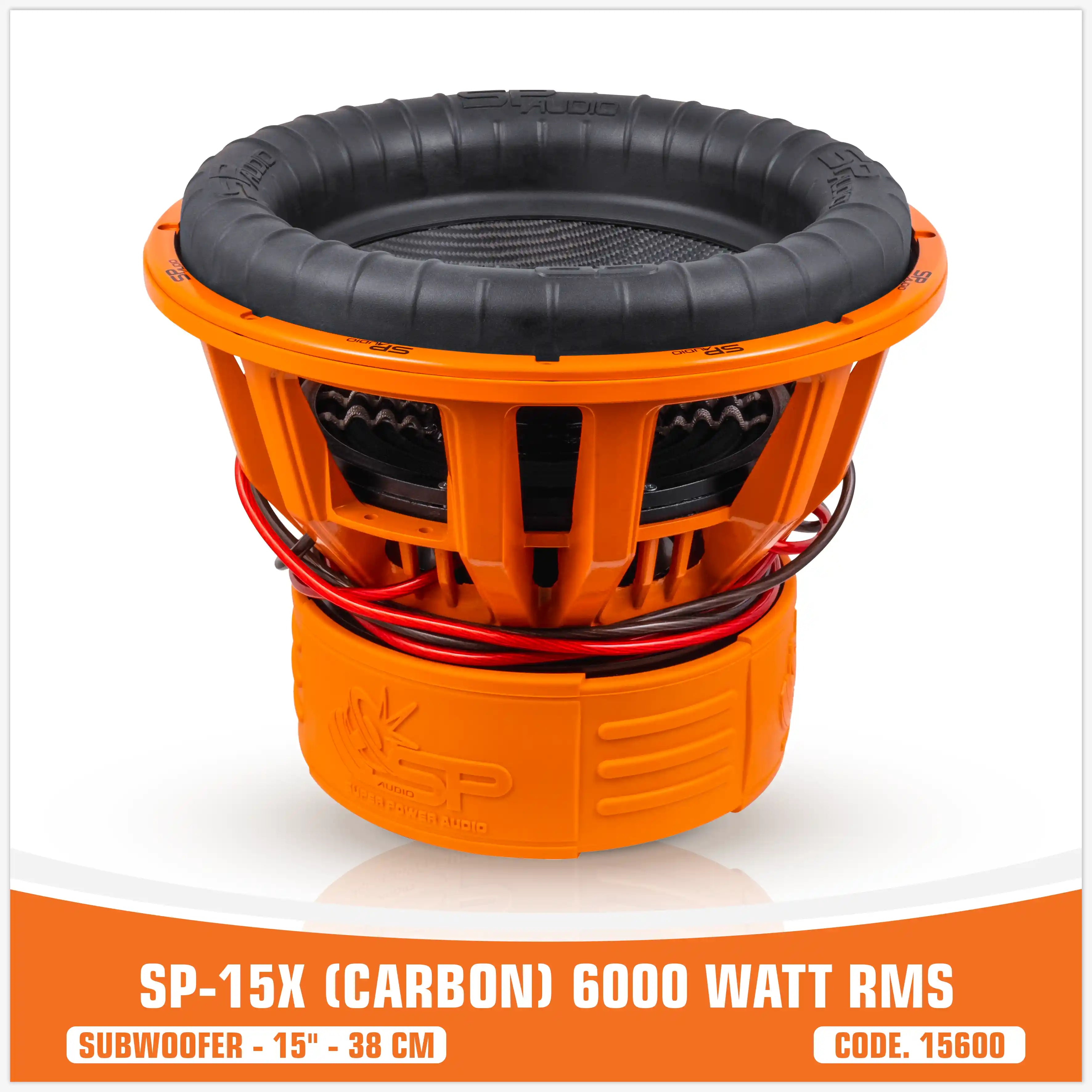 SP15X SUBWOOFER FIBRA DI CARBONIO 15"/38 CM 6000W RMS (PREZZO UNITARIO)