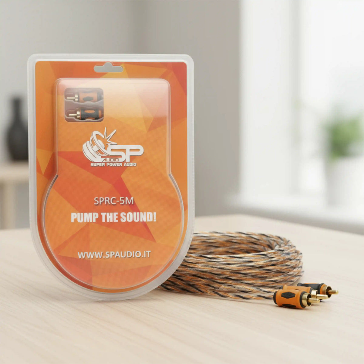 SP RCA super soft cable 5 m, 2 male to 2 male for car audio – SP Audio – view 5