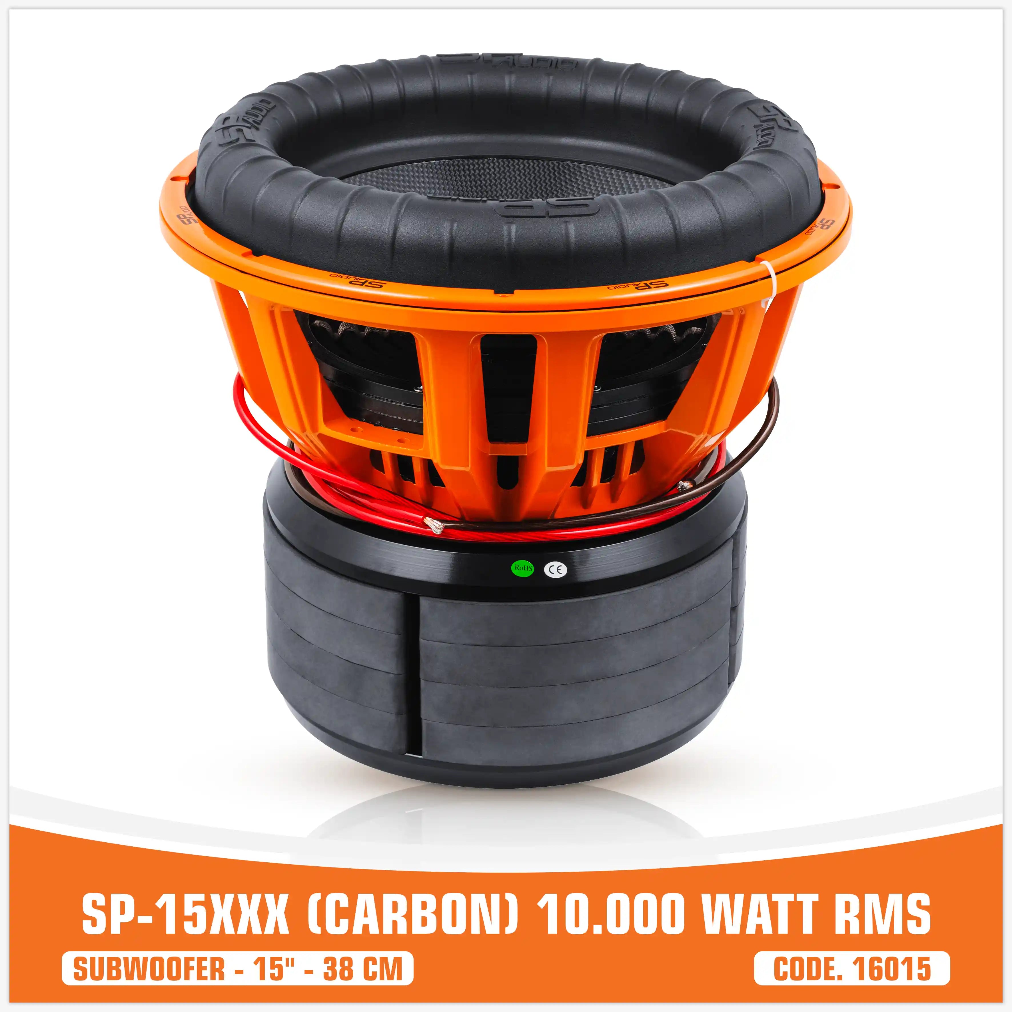 SP15XXX SUBWOOFER FIBRA DI CARBONIO 15"/38 CM 10000W RMS (PREZZO UNITARIO)