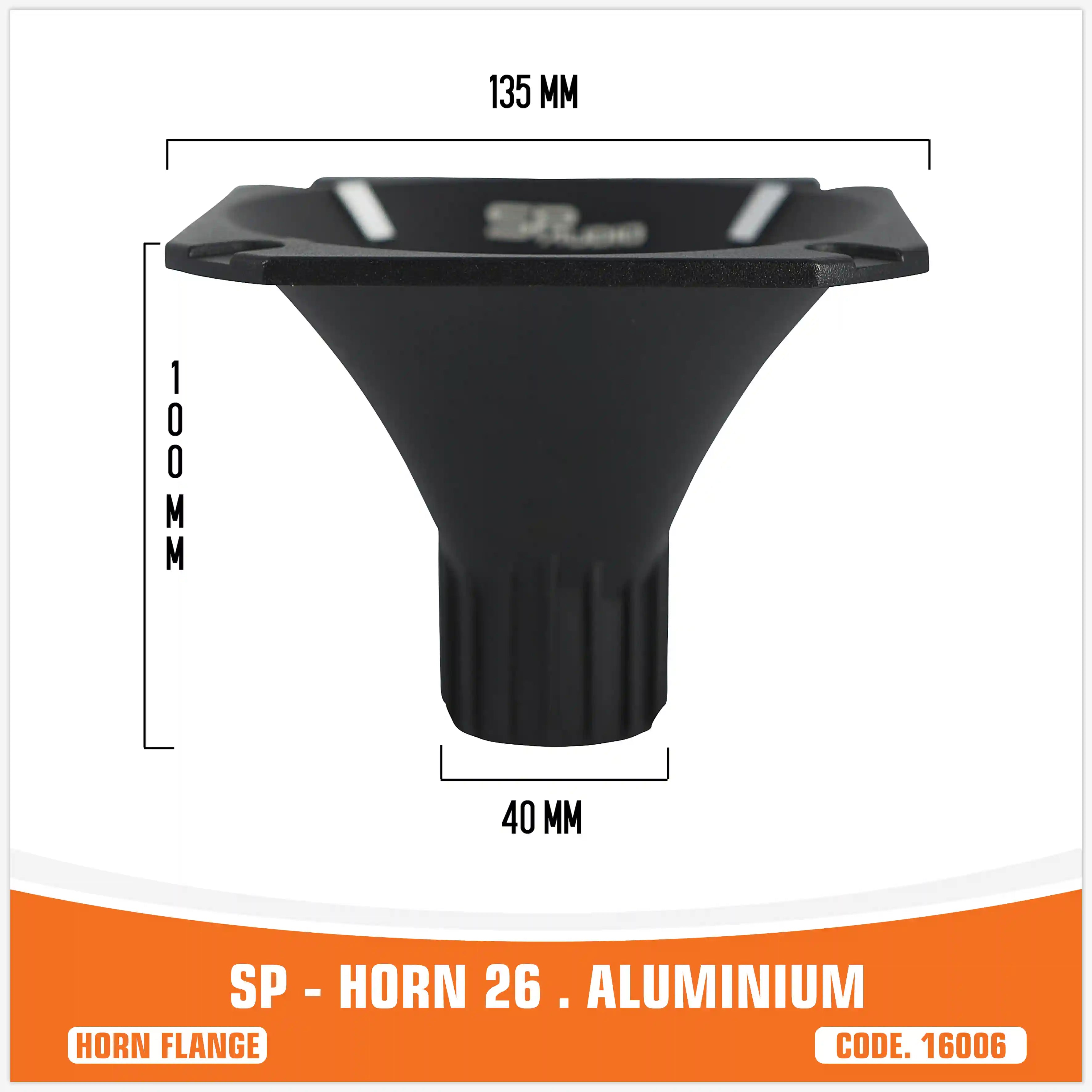 SP HORN 26 IN ALLUMINIO PER CONDUCENTE CON VITE (PREZZO UNITARIO)