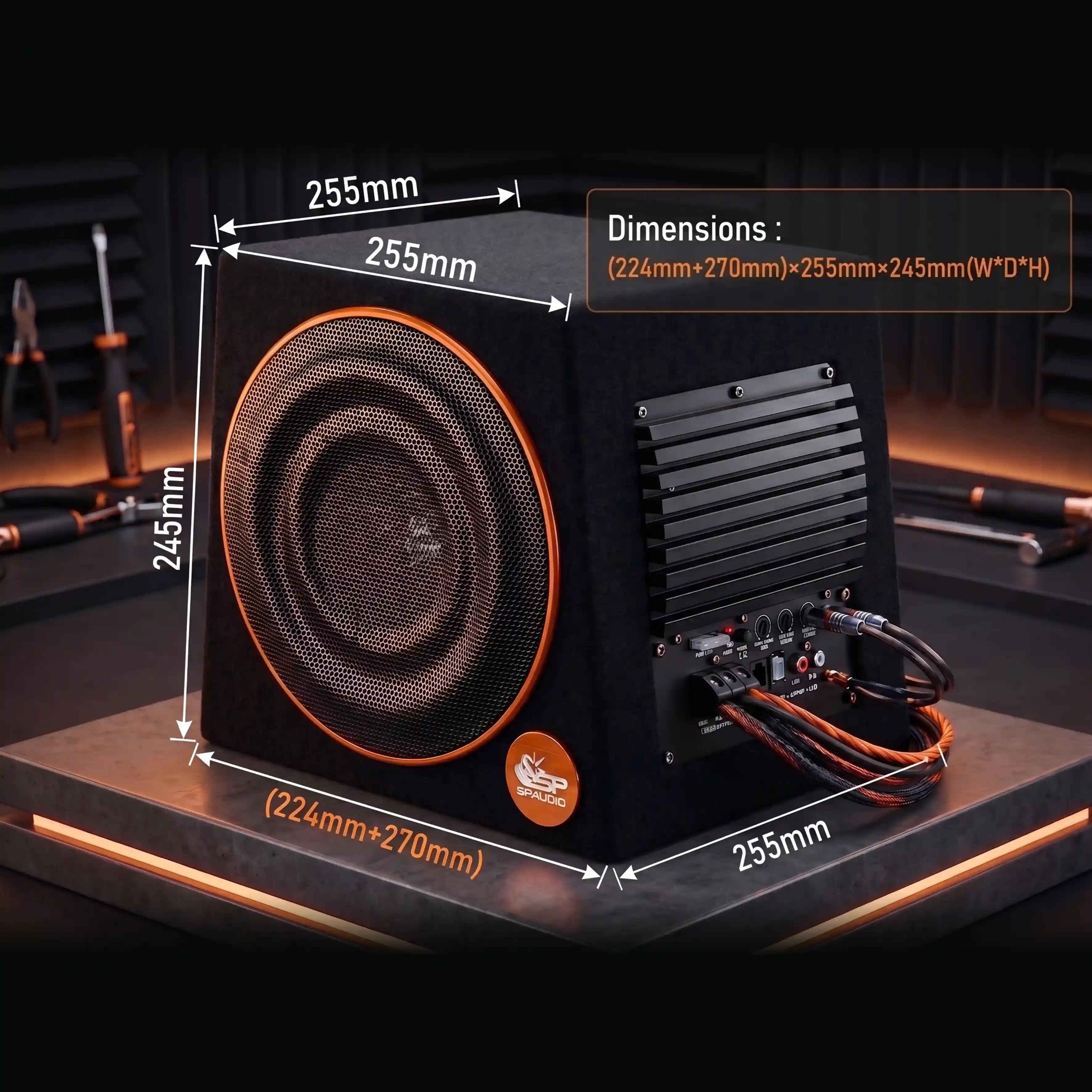 SP-8ACT (1 ACTIVE 8” SUBWOOFER + 2 PASSIVE 8” SUBWOOFER)