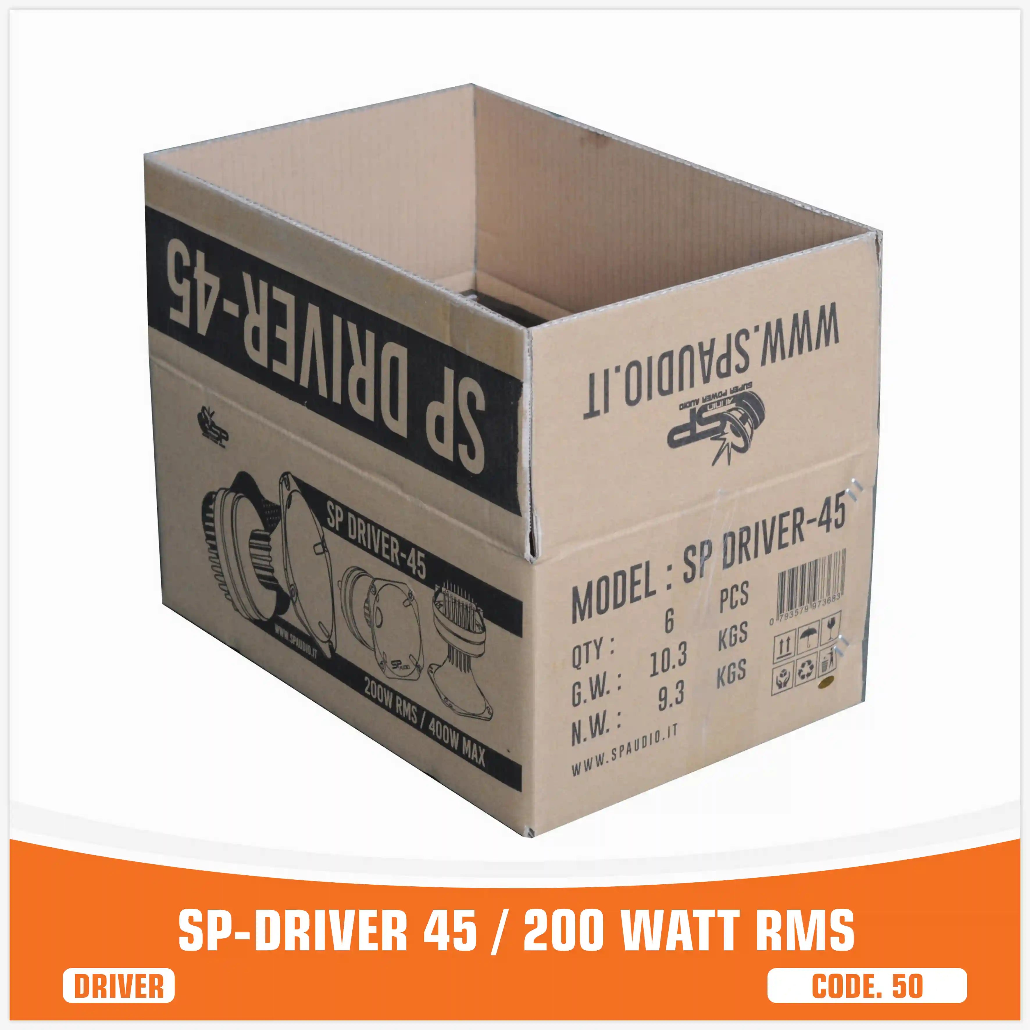 SP DRIVER 45 DRIVER COMPLETO DI FLANGIA 200W RMS (PREZZO UNITARIO)