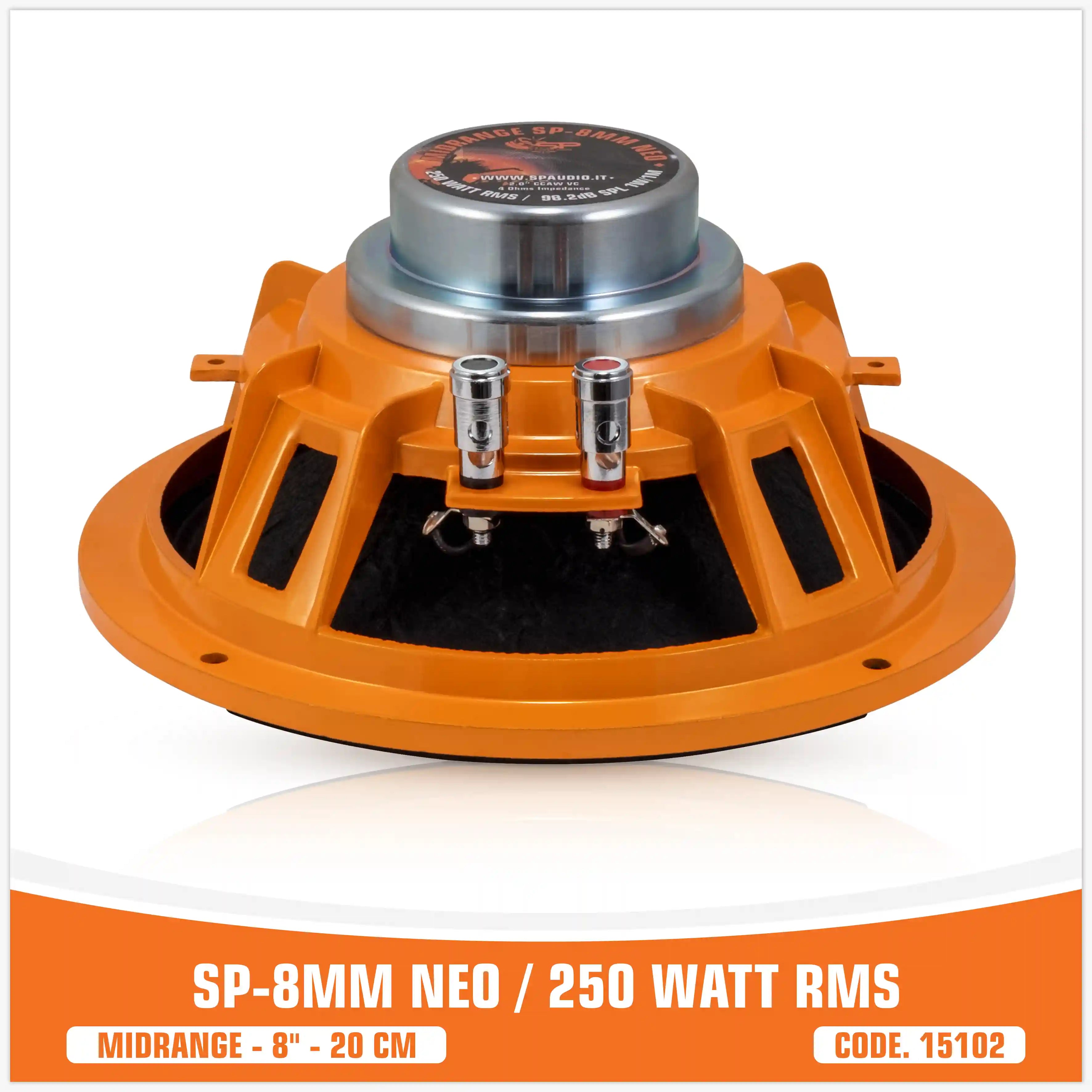SP 8MM NEO MIDRANGE ESTREMO8"/20CM MAGNETE NEODIMIO 250W RMS (PREZZO UNITARIO)
