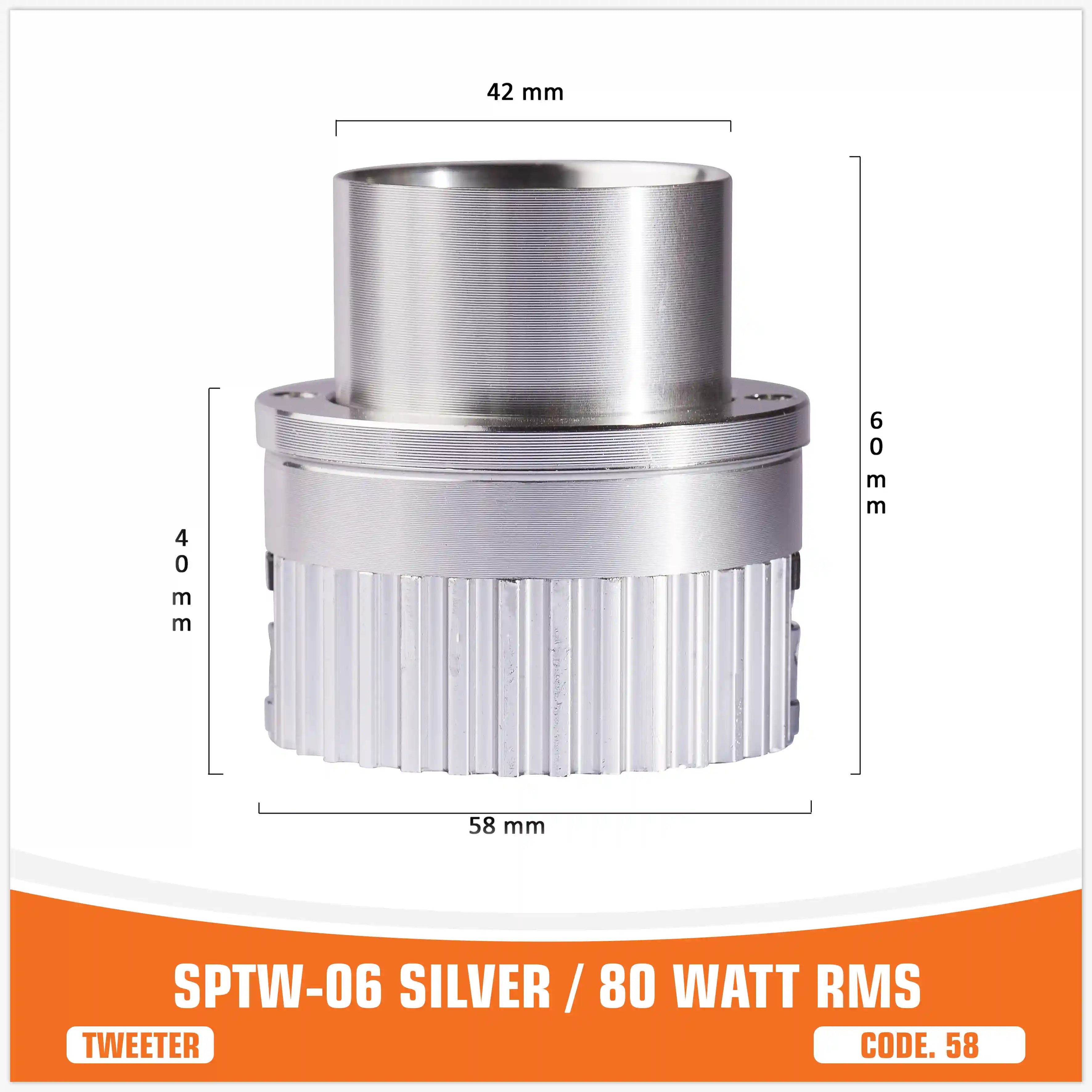 SP TW 06 SILVER TWEETER BULLET 80W RMS (PREZZO SINGOLO)