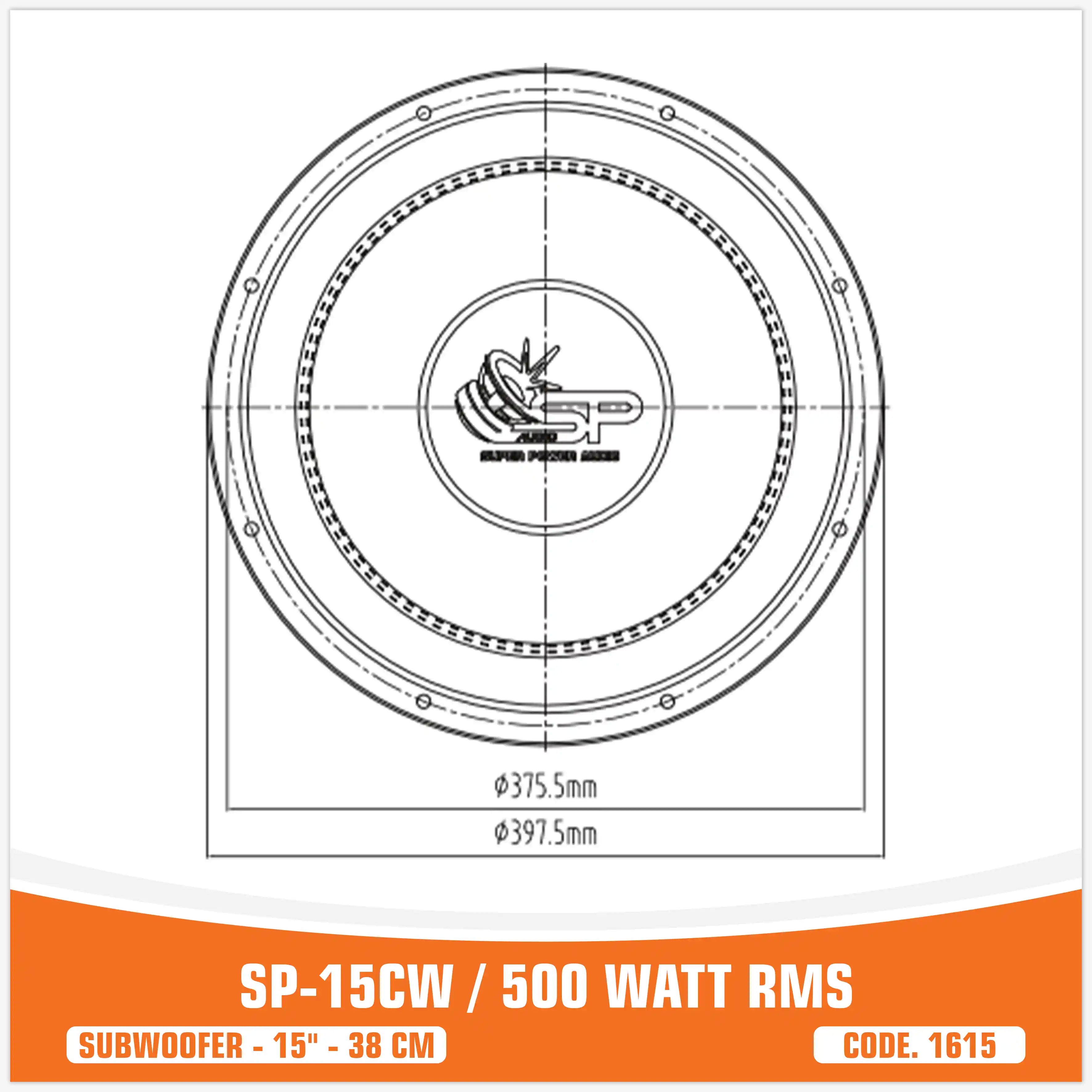 SP 15CW MIGLIOR PREZZO SUBWOOFER 15"/38CM 400WATT RMS (PREZZO UNITARIO)