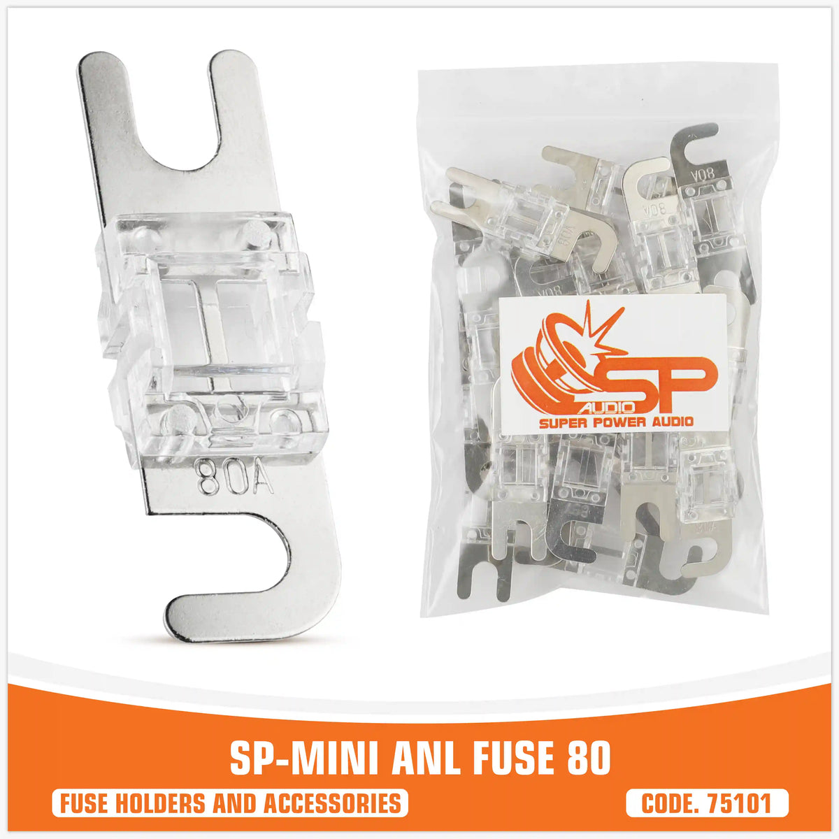 SP MINI ANL 80 Σακουλάκι ασφαλειών mini ANL, 24 τεμάχια (ΤΙΜΗ ΣΥΣΚΕΥΑΣΙΑΣ)