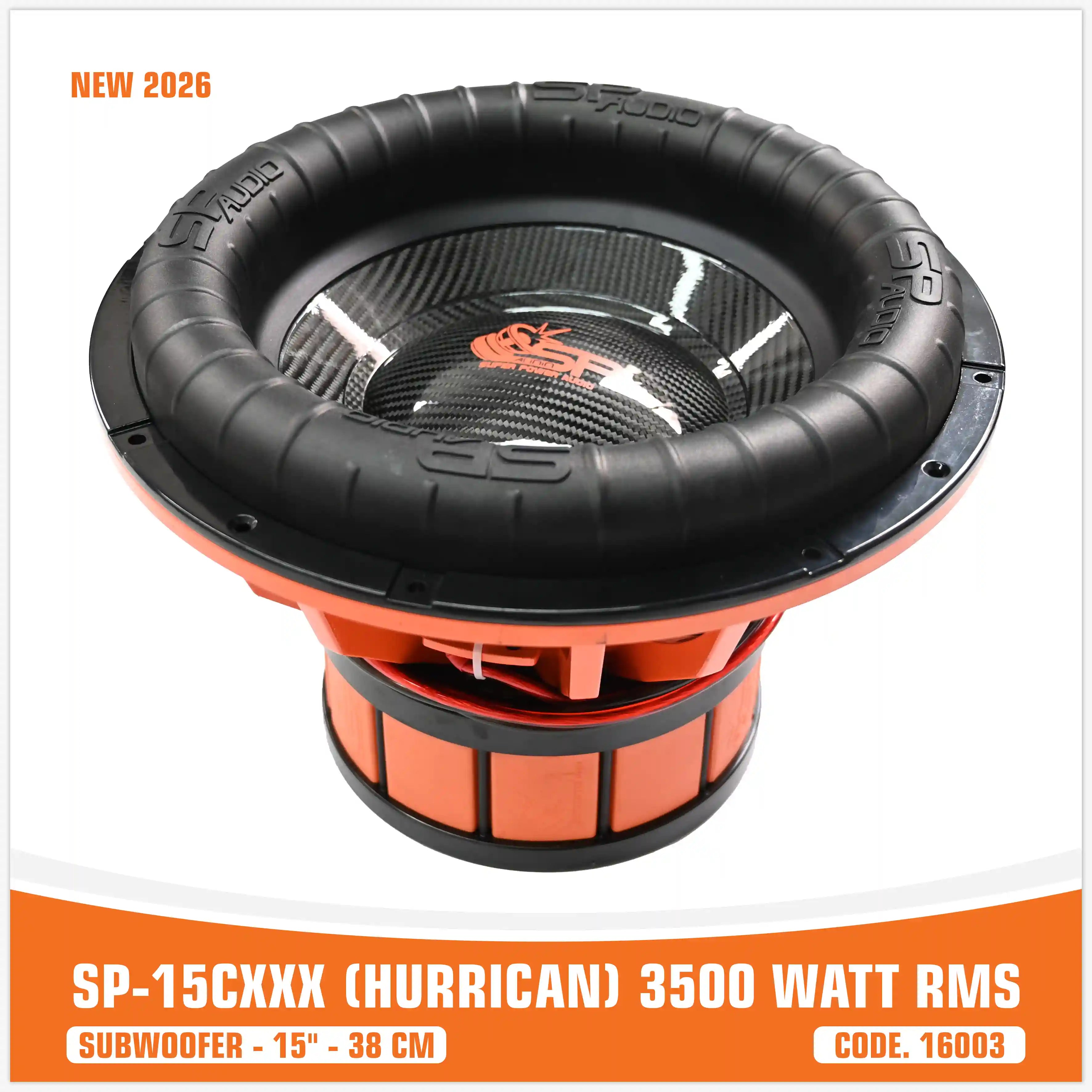 SP 15CXXX SUBWOOFER 15"/38CM BIG SORROUND 3500W RMS - NUOVO 2026 (PREZZO UNITARIO)