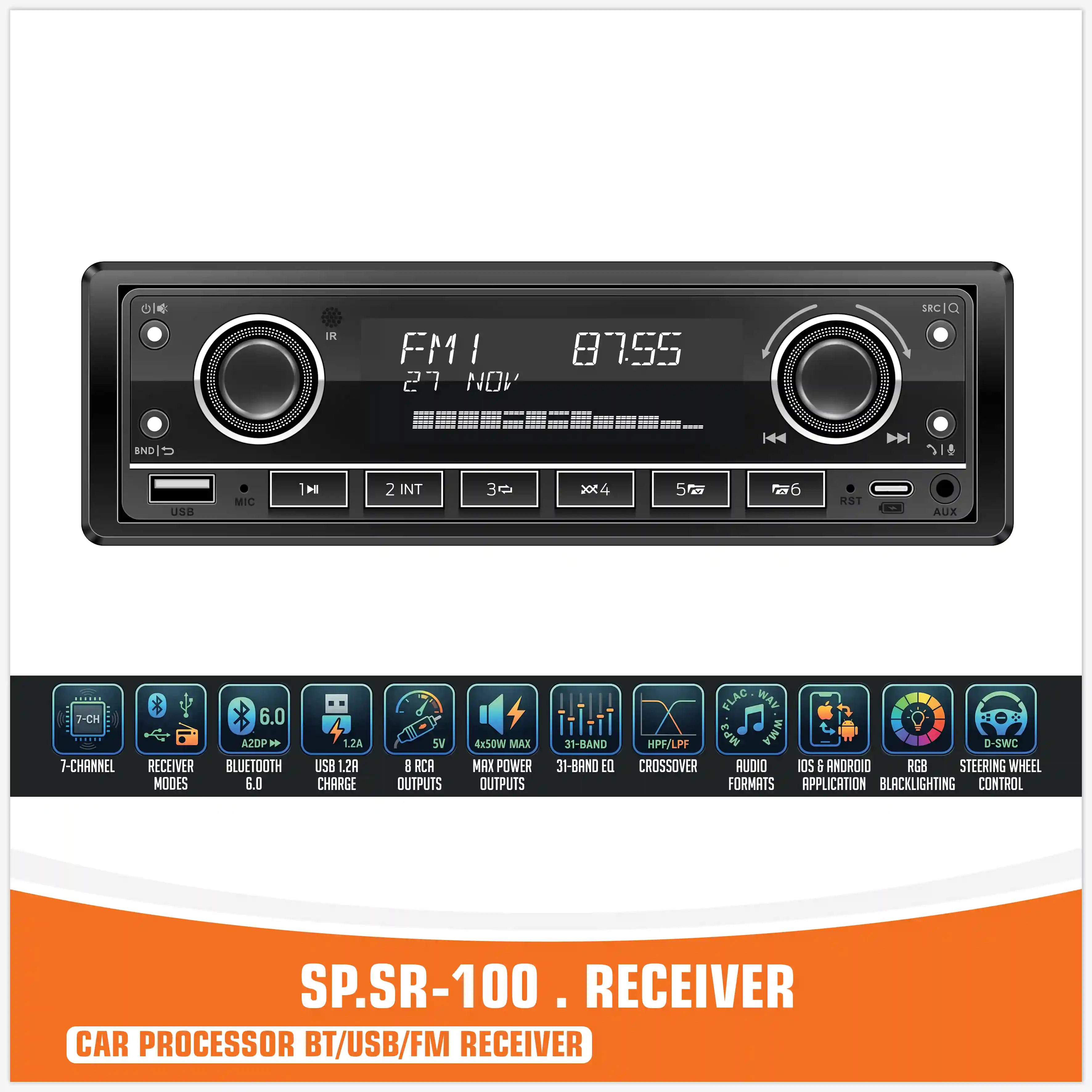 SR-100 . BT/USB/FM/MP3 Receiver
