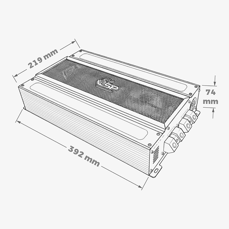 SP-9000.1D @1 ohm 1-channel Class D car amplifier - view 7