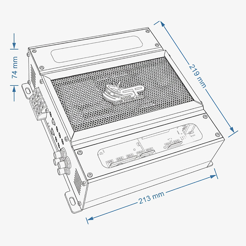 SP-300.4D @1 ohm 4-channel Class D car amplifier - view 6