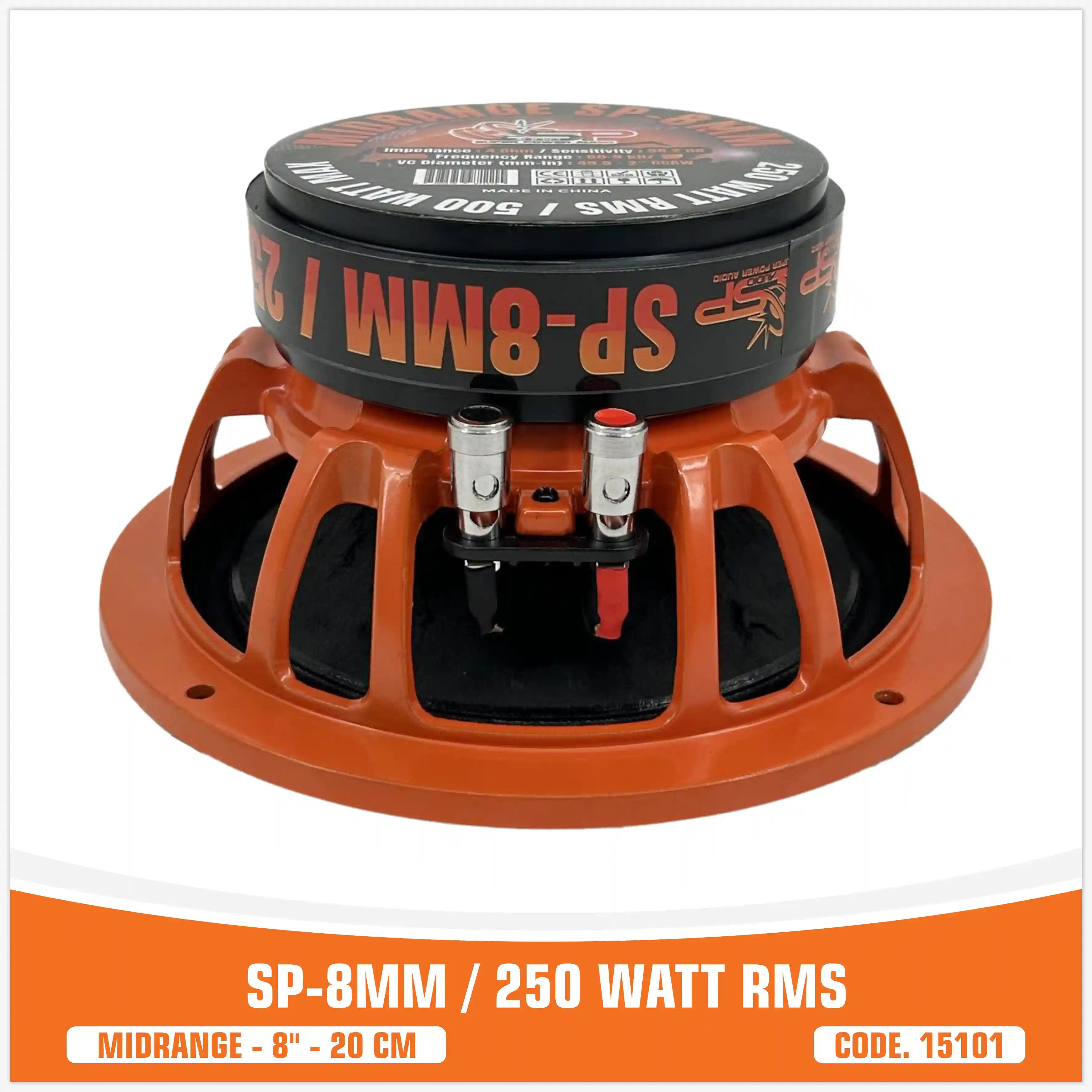 SP 8MM MIDRANGE EXTREME 8"/20CM 250W RMS (PREZZO PER COPPIA)