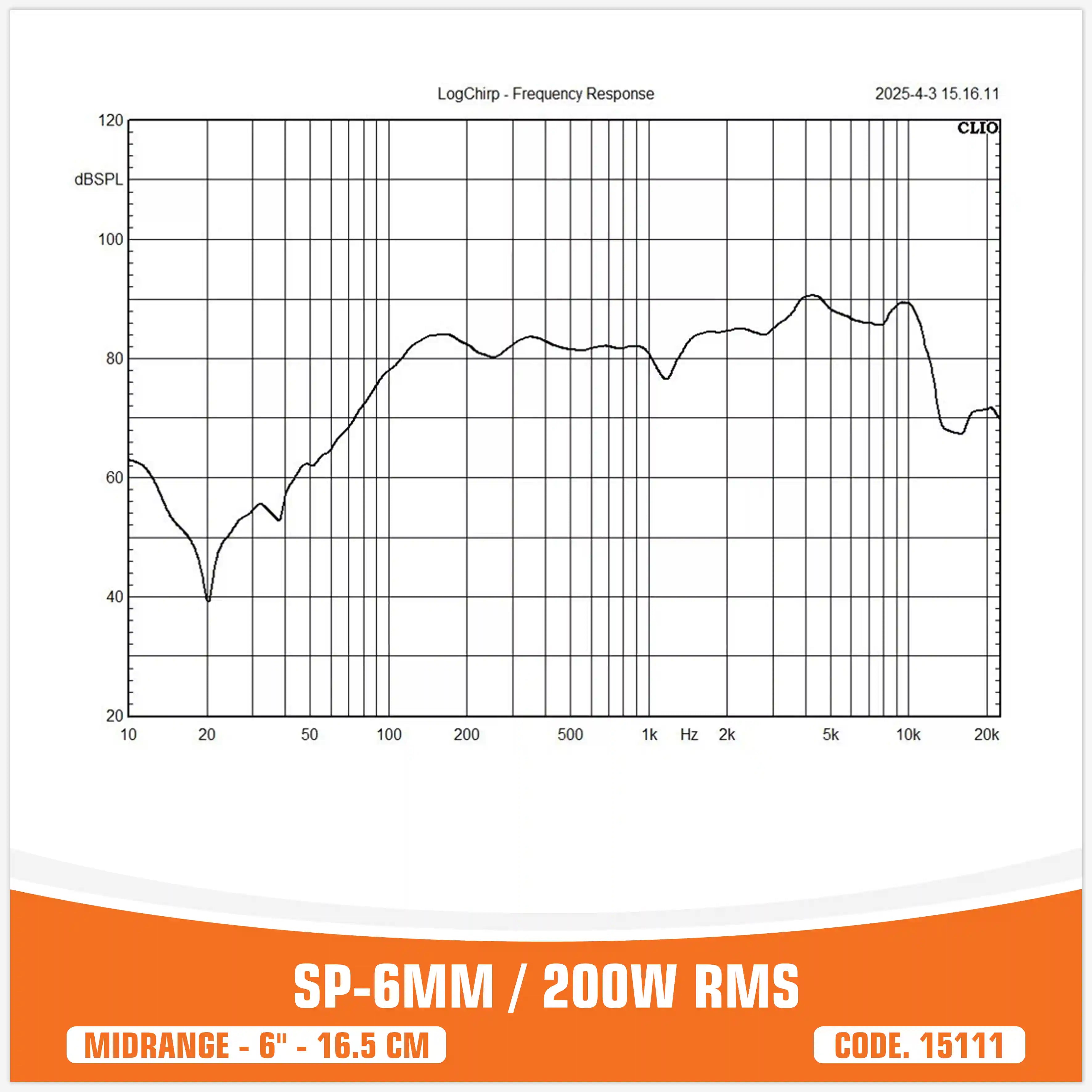 SP 6MM MIDRANGE EXTREME 6,5"/16,5CM 200W RMS (PREZZO A COPPIA) NUOVO MODELLO 2025