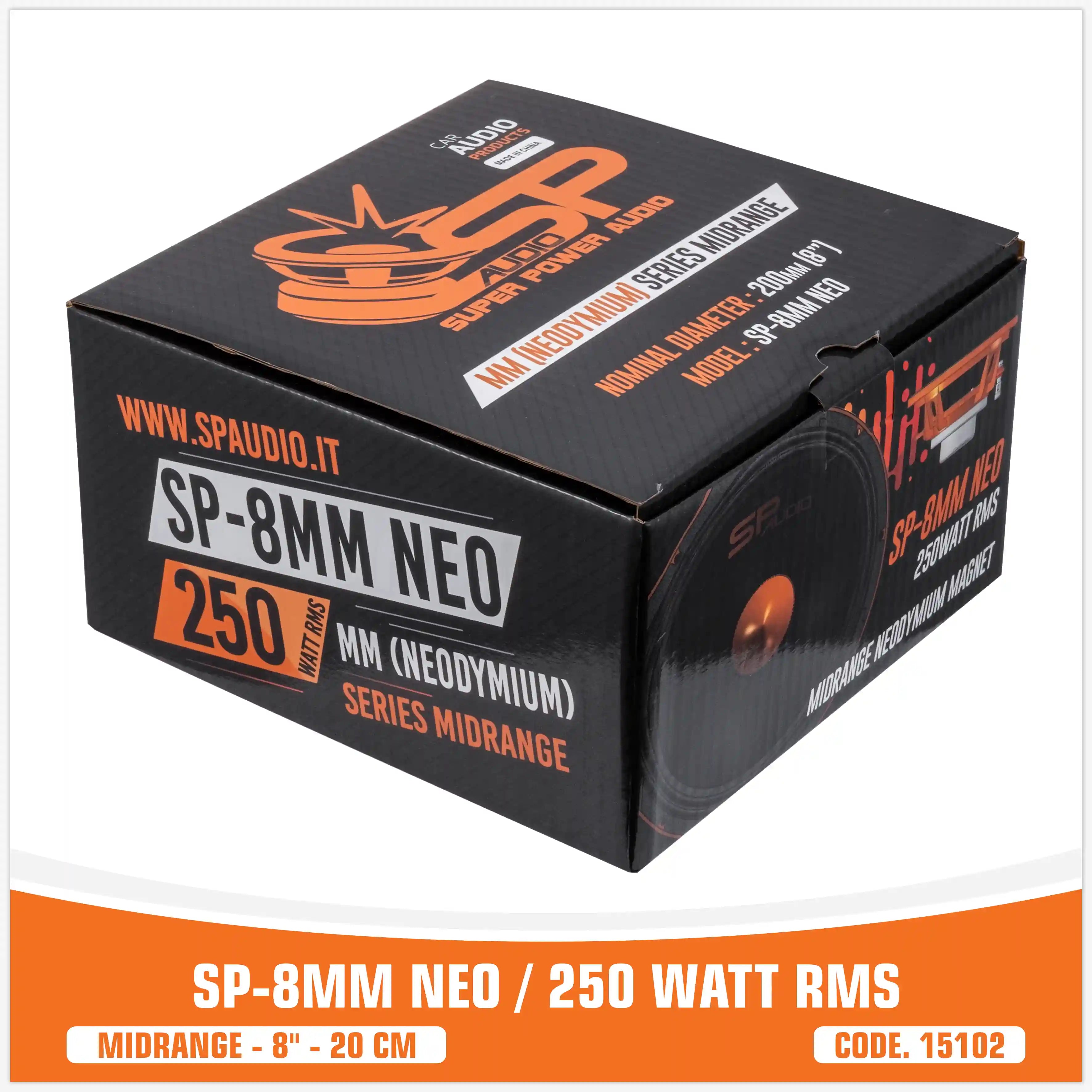 SP 8MM NEO MIDRANGE ESTREMO8"/20CM MAGNETE NEODIMIO 250W RMS (PREZZO UNITARIO)