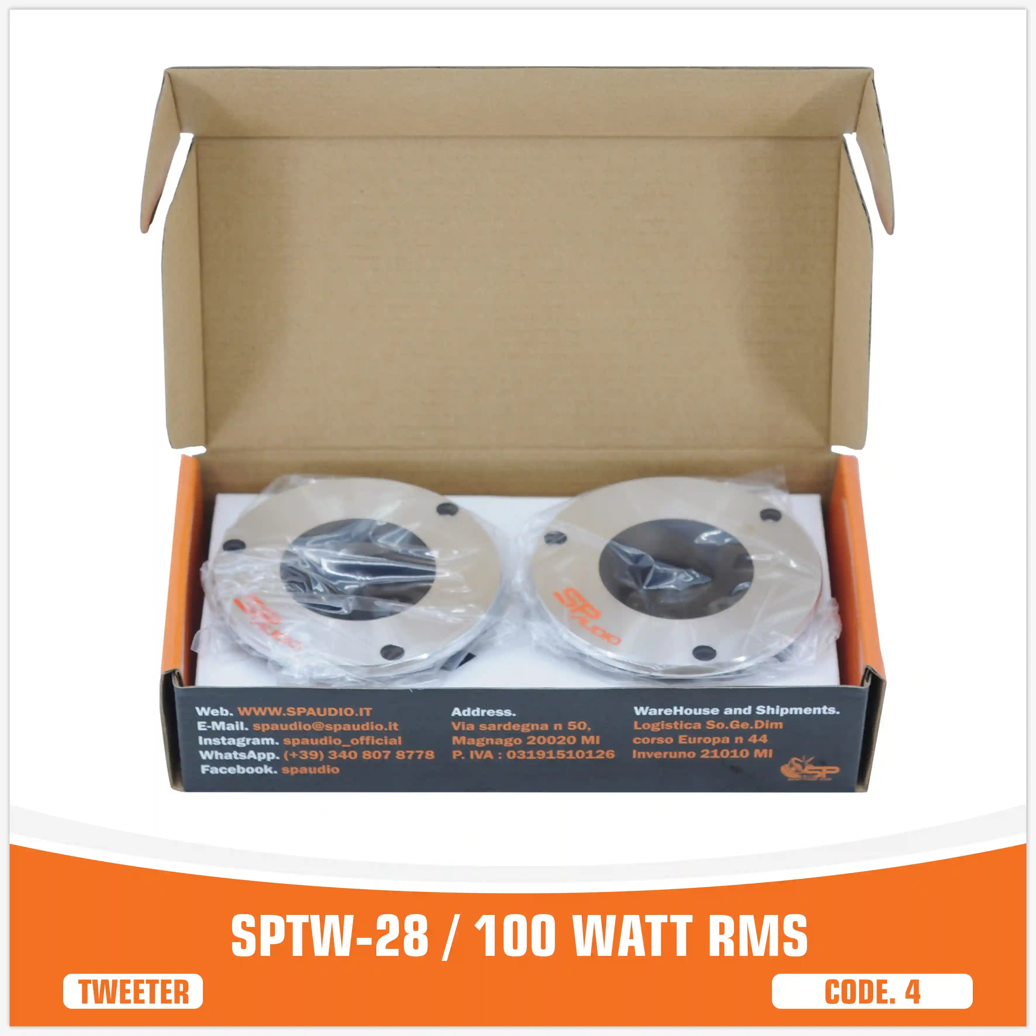 SP TW 28 BULLET TWEETER 100W RMS  (PRIX DE LA PAIRE)