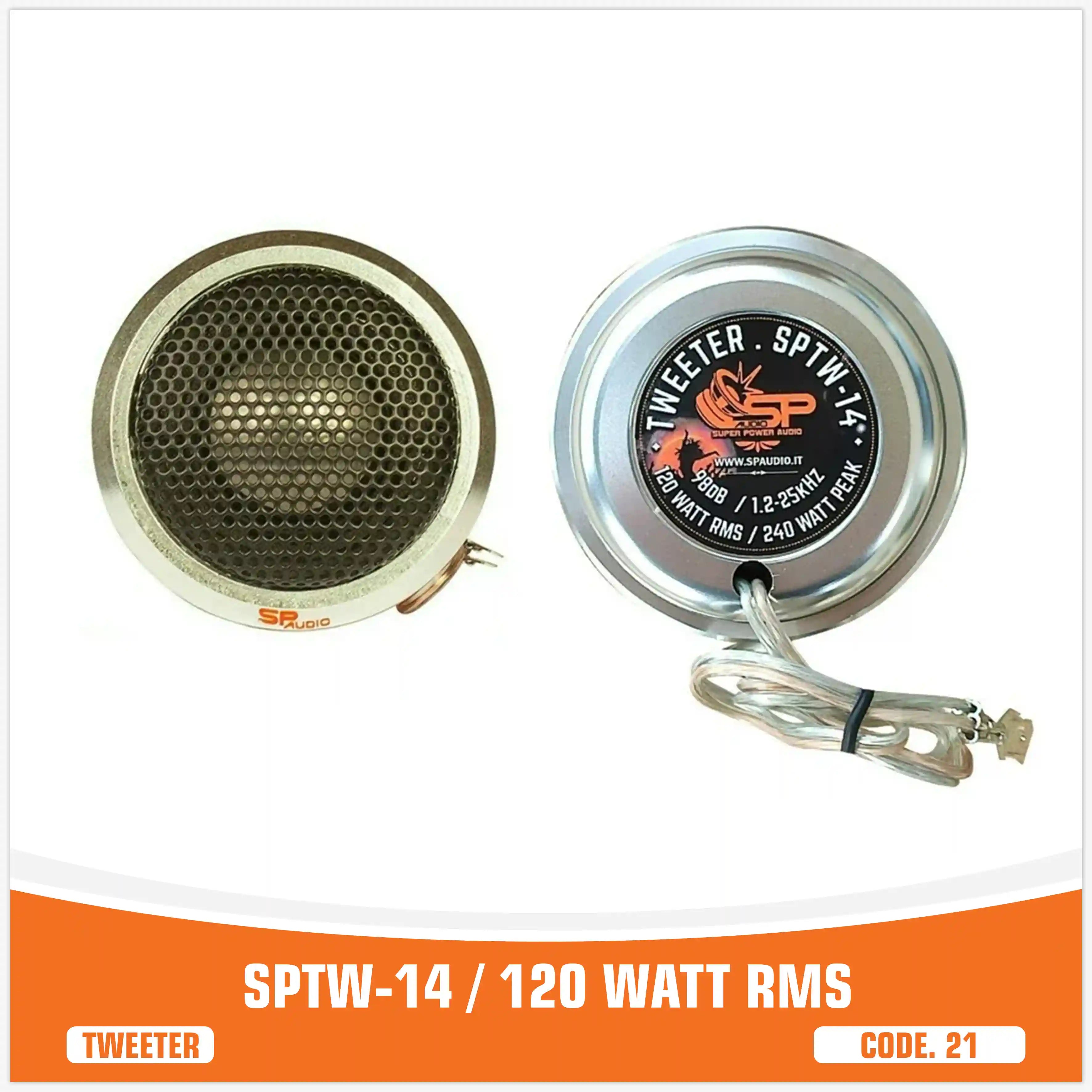 SP TW 14 ALUMINIUM TWEETER 120W RMS  (PRIX DE LA PAIRE)