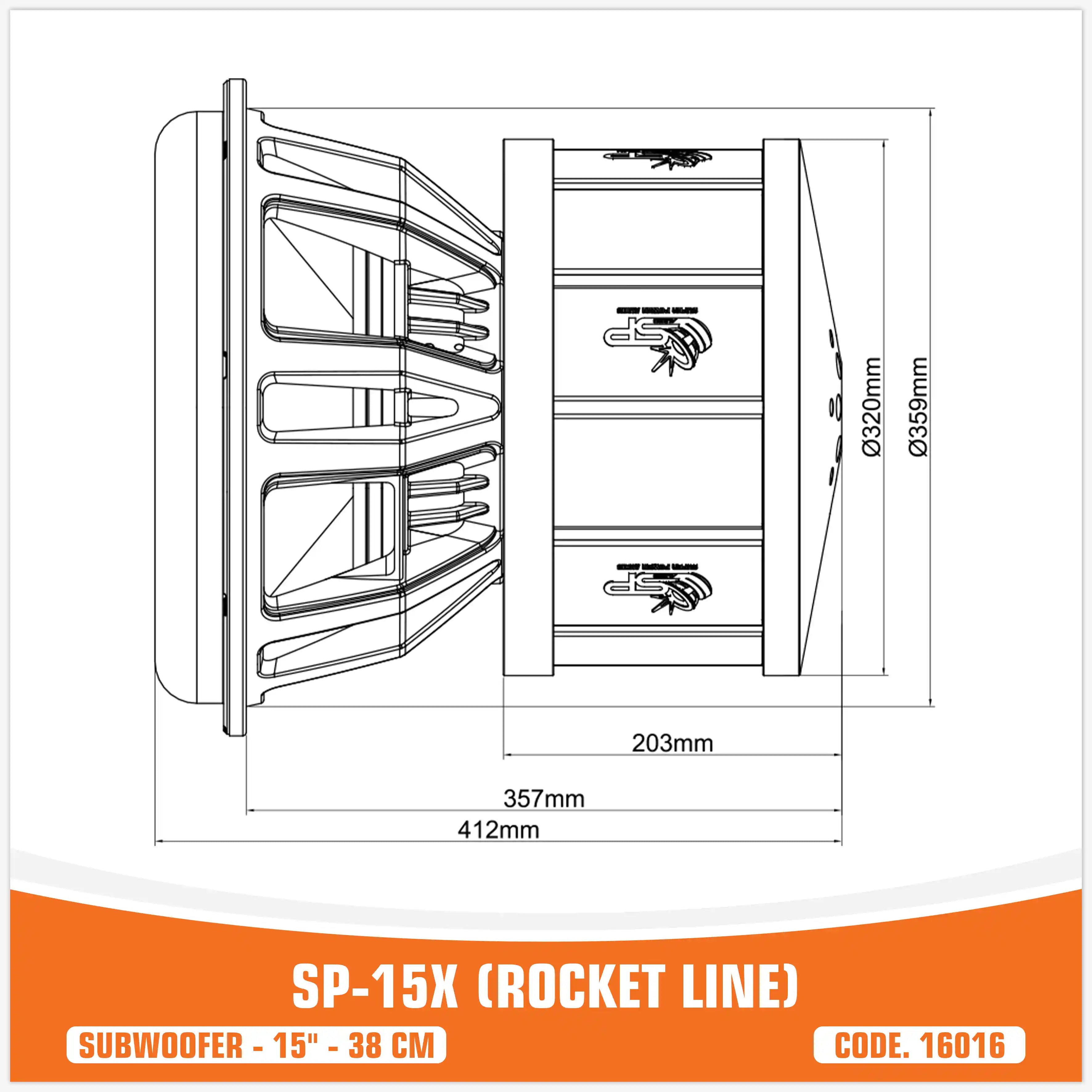 SP15X ROCKET LINE 15"/38CM SPL 7000+ RMS (PREZZO SINGOLO)