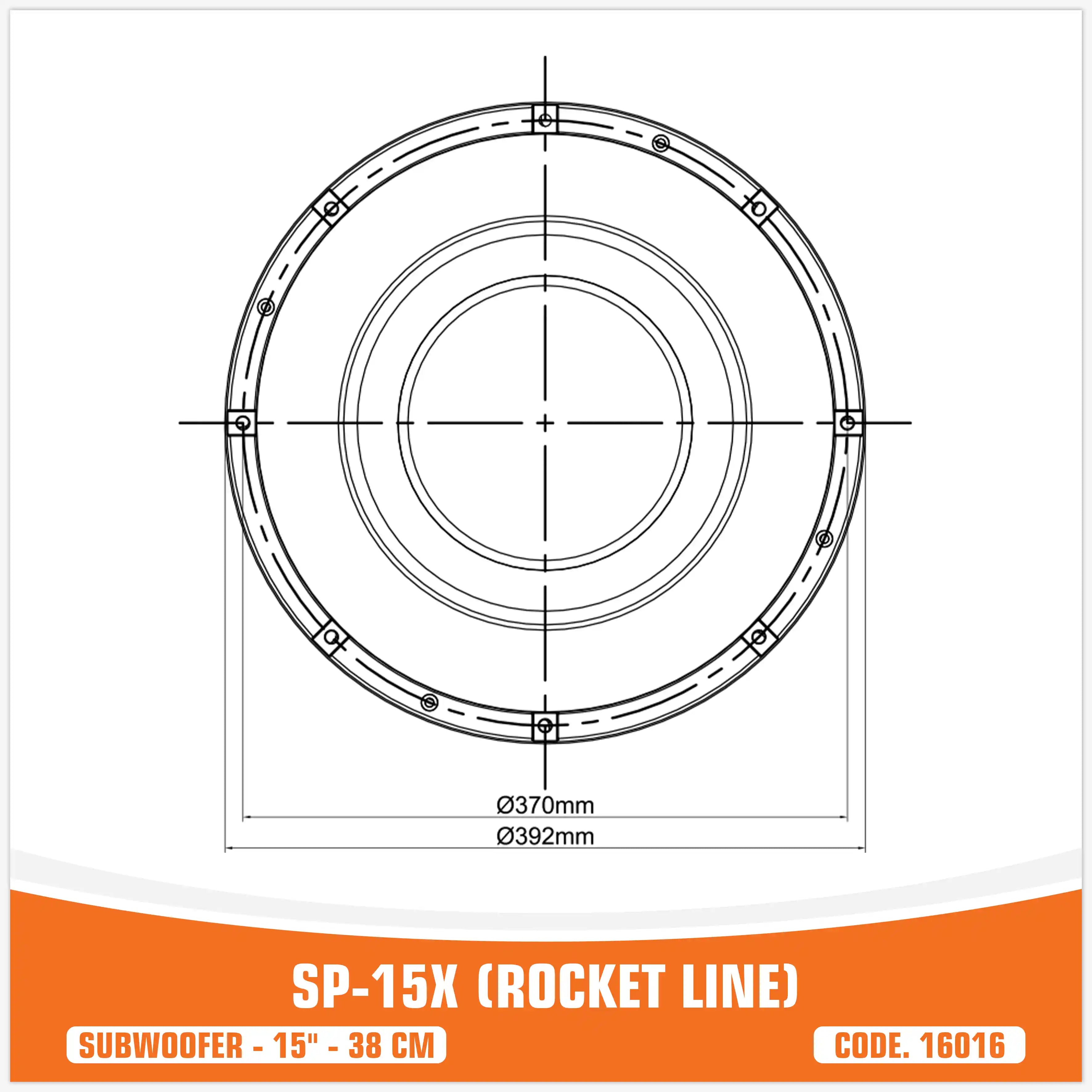 SP15X ROCKET LINE 15"/38CM SPL 7000+ RMS (PREZZO SINGOLO)