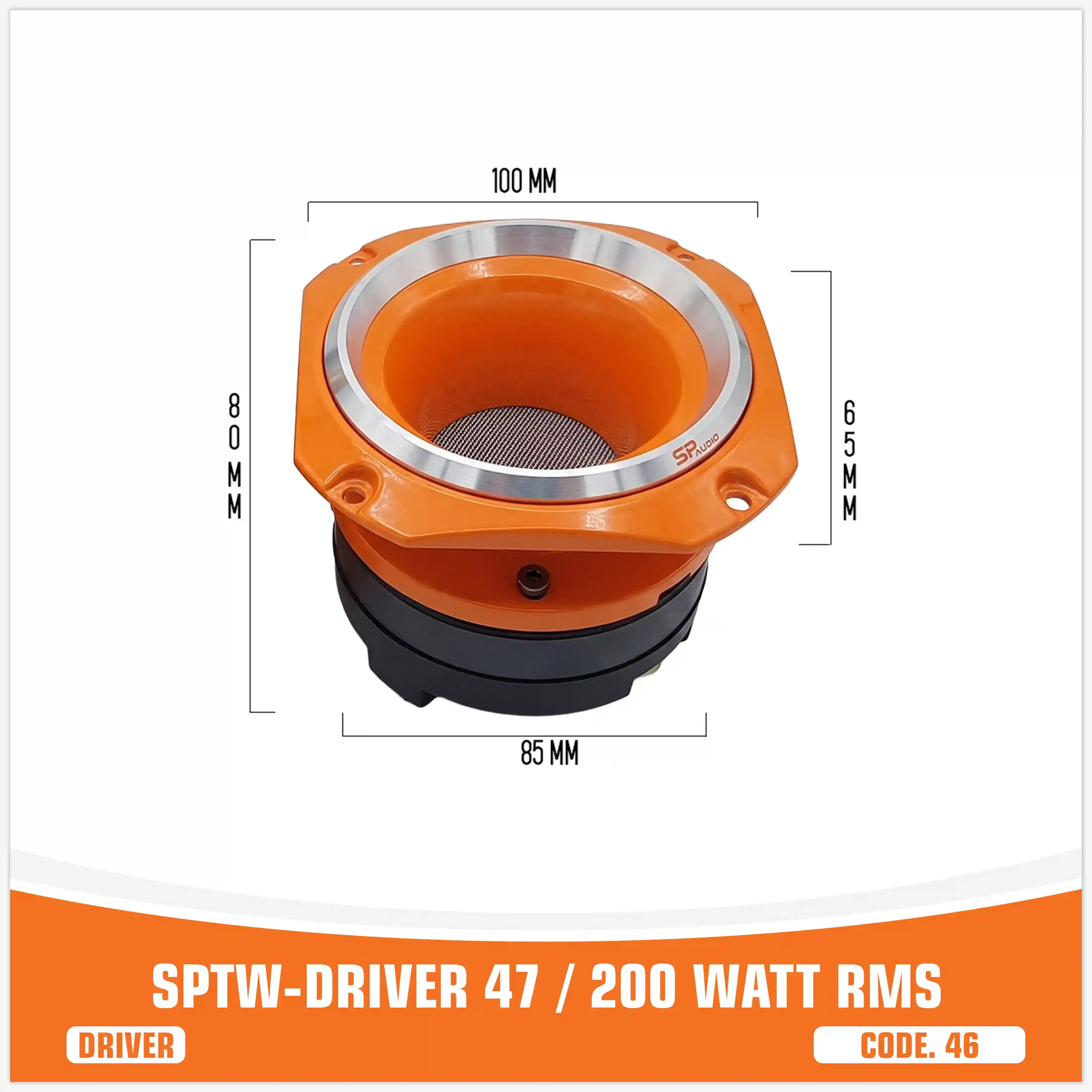 SP DRIVER 47 DRIVER COMPLETO DI FLANGIA 200W RMS (PREZZO UNITARIO)