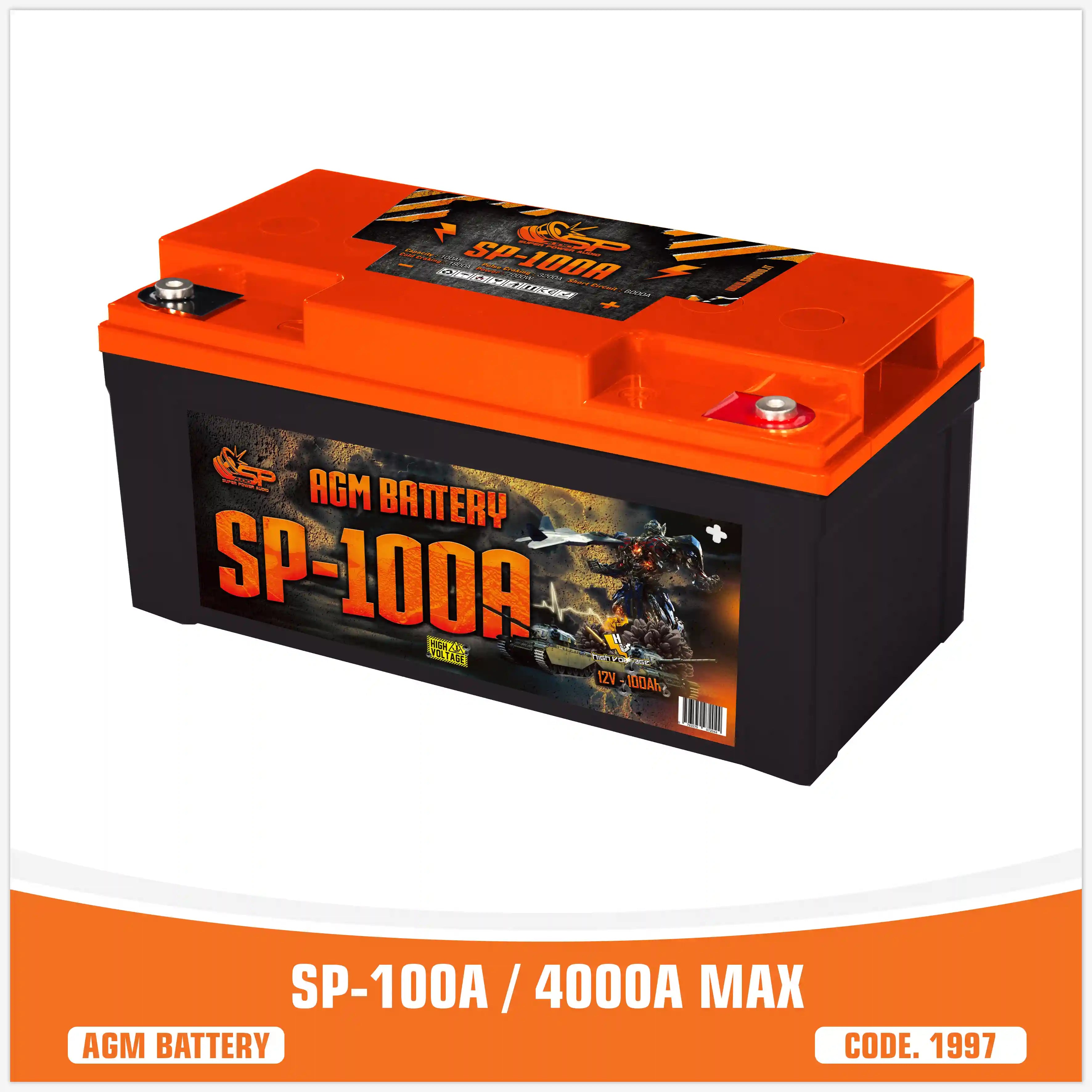 SP 100A AGM BATTERE LUNGA LUNGA SPL (PREZZO UNITARIO)