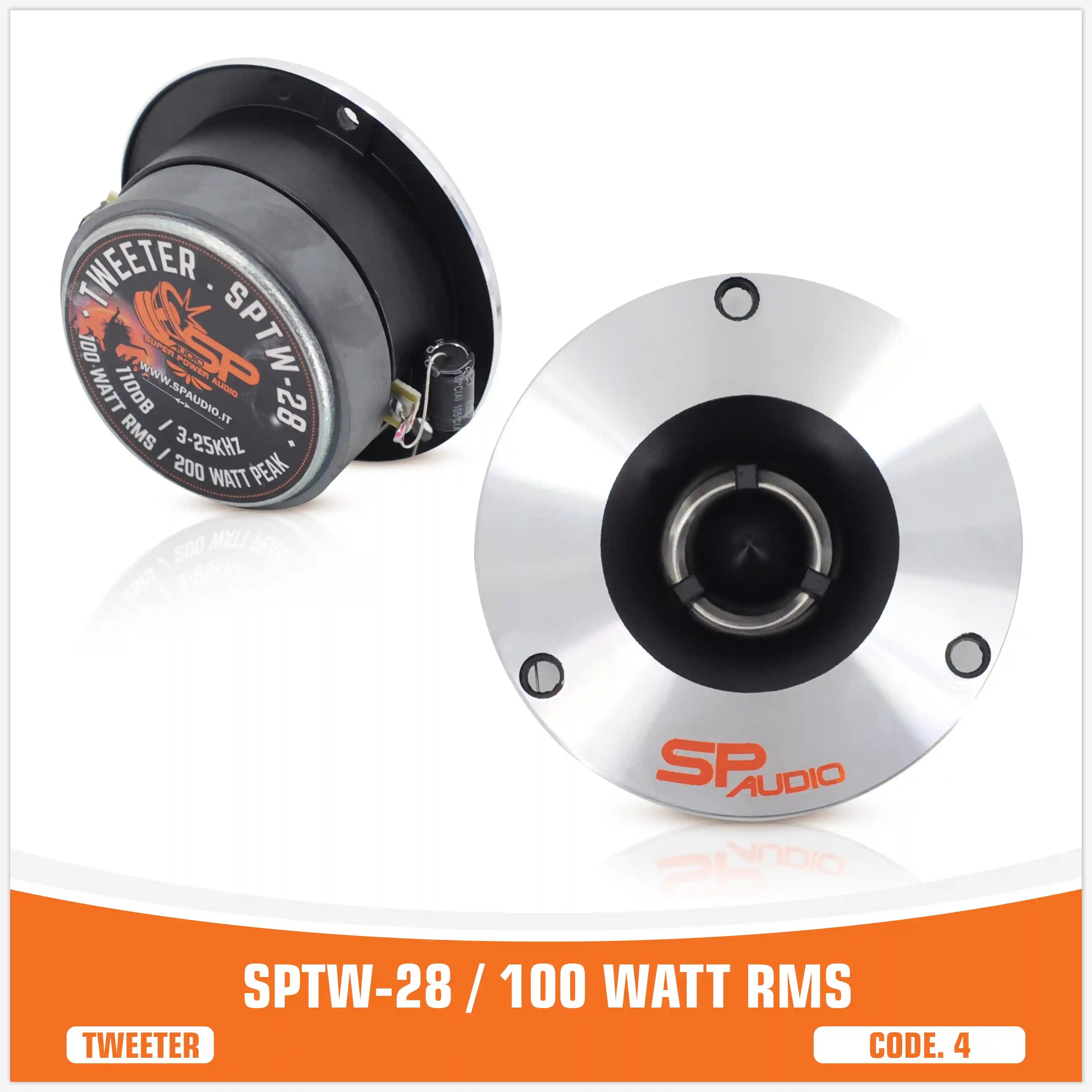 SP TW 28 TWEETER BULLET 100W RMS (PREZZO COPPIA)