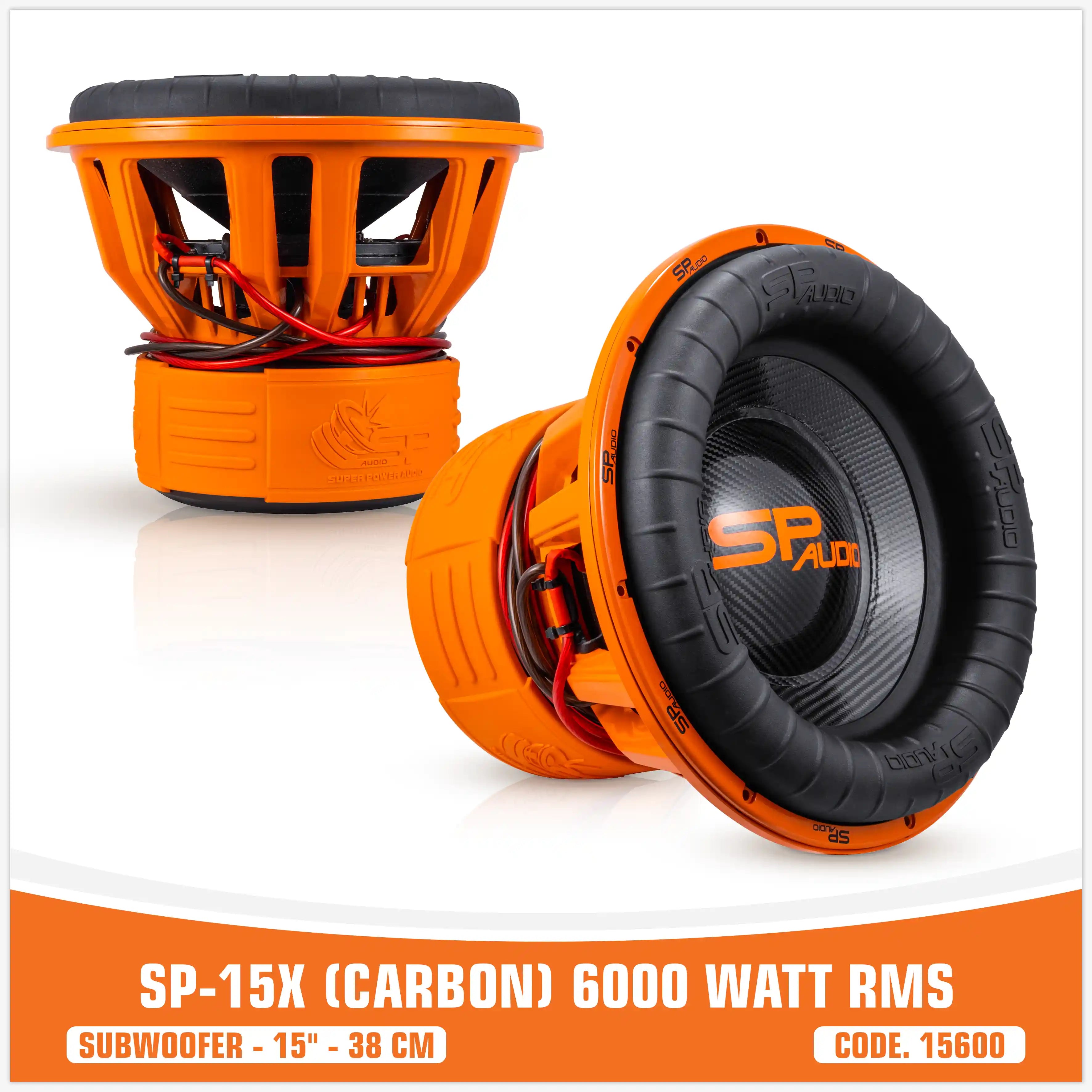 SP15X SUBWOOFER  FIBRA DI CARBONIO 15"/38 CM 6000W RMS (PREZZO UNITARIO)