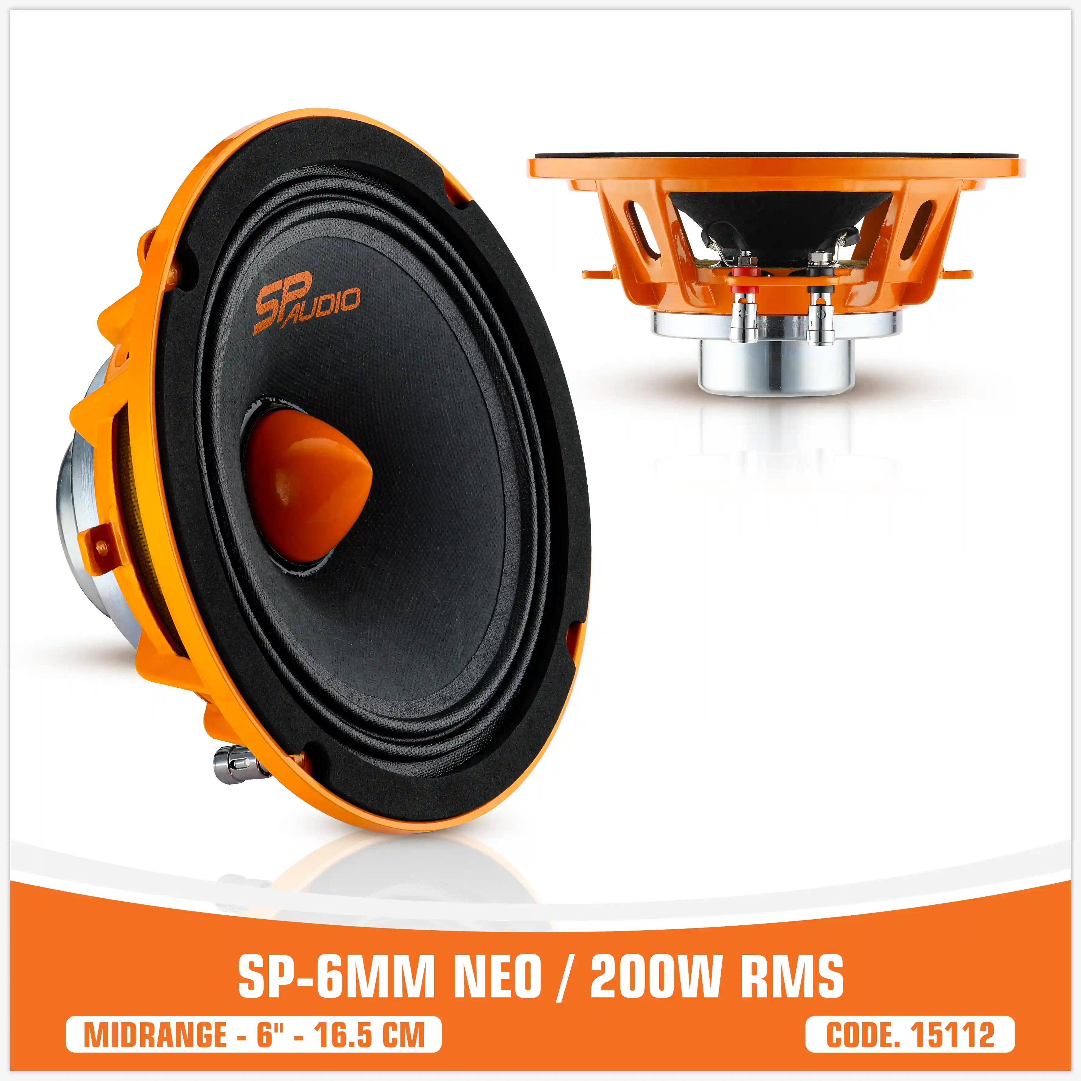SP 6MM NEO MIDRANGE ESTREMO 6,5"/16,5CM MAGNETE NEODIMIO 200W RMS (PREZZO SINGOLO)
