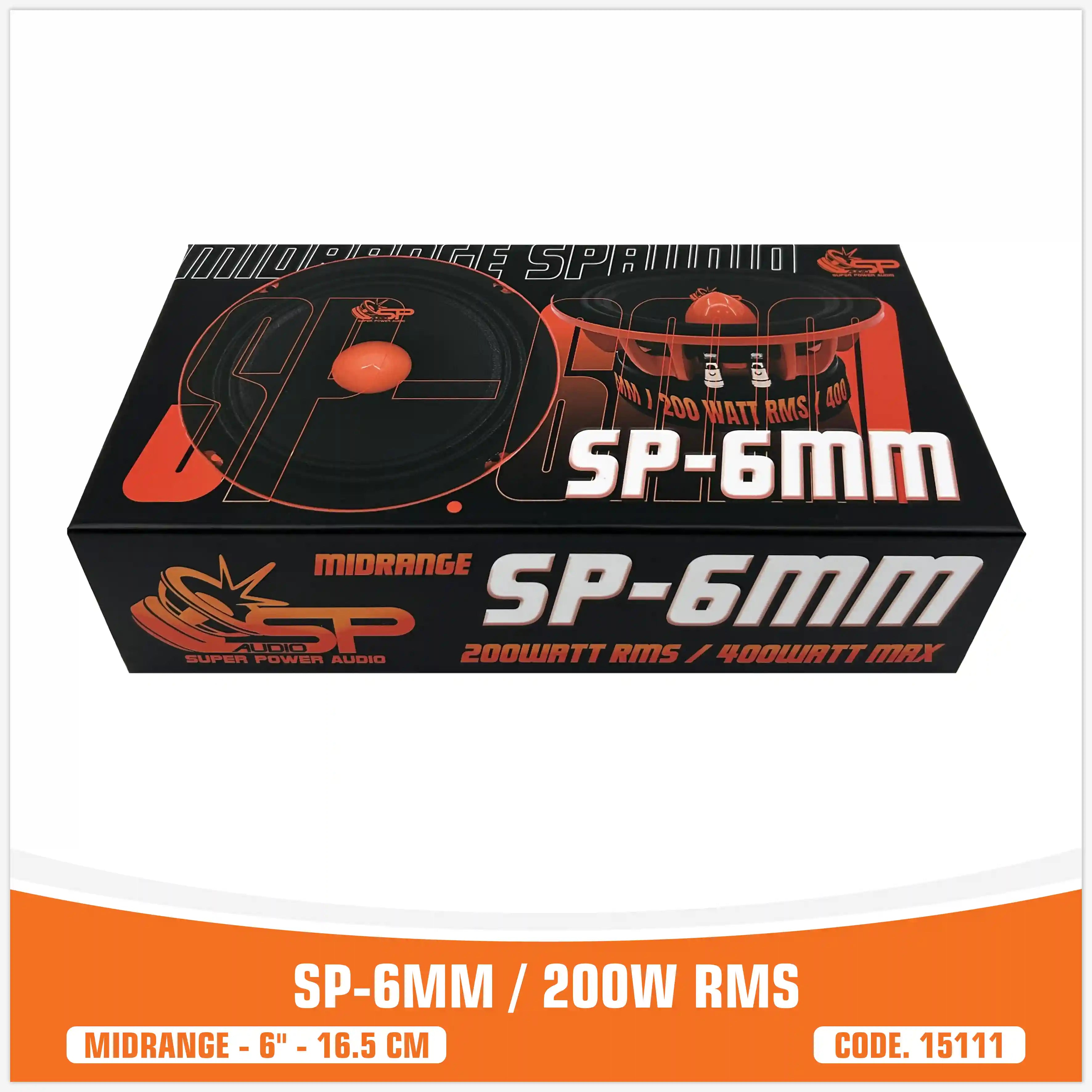 SP 6MM MIDRANGE EXTREME 6,5"/16,5CM 200W RMS (PREZZO A COPPIA) NUOVO MODELLO 2025