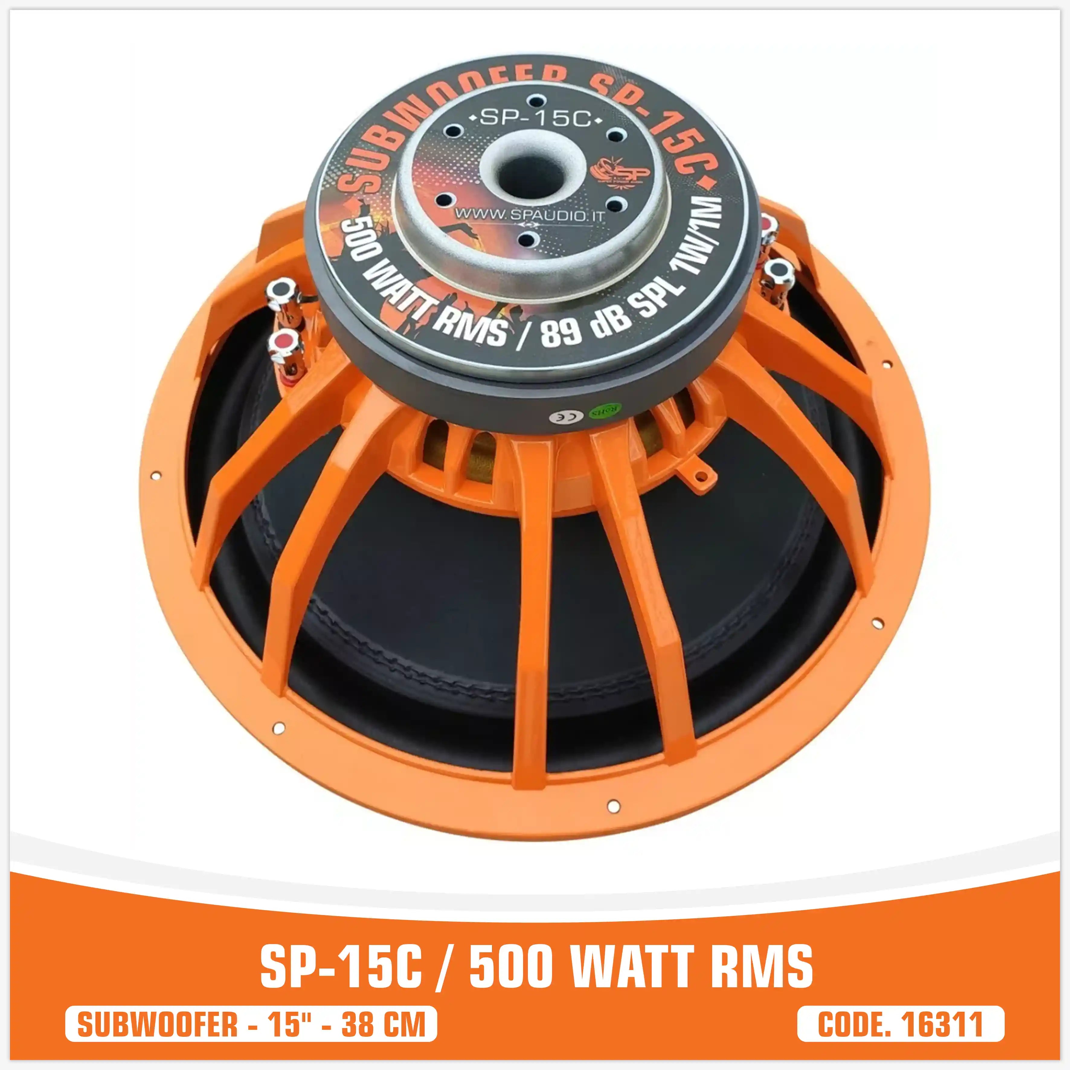 SP 15C SUBWOOFER 15"/38CM 500WATT RMS (PREZZO UNITARIO)