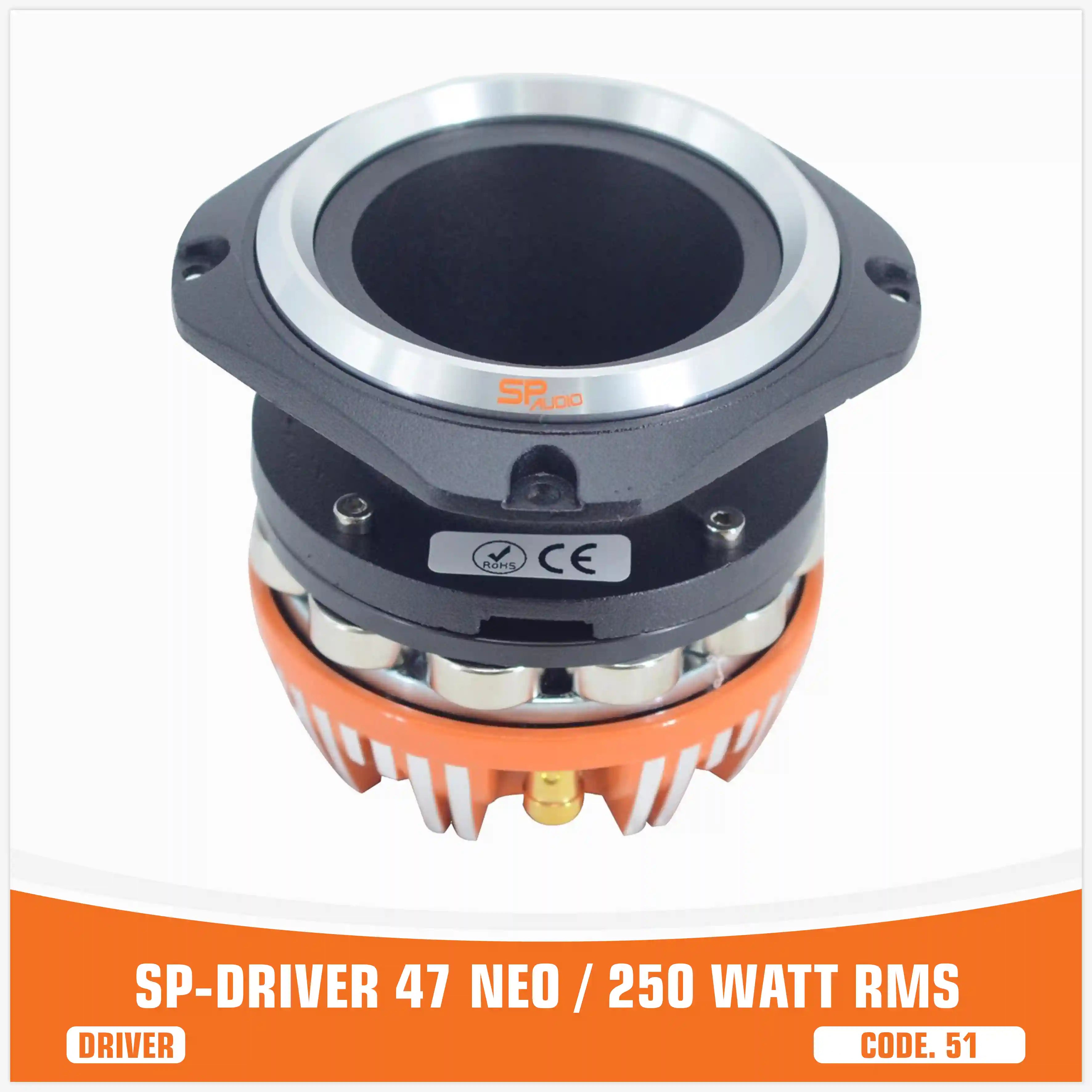SP DRIVER 47 NEO DRIVER COMPLETO DI FLANGIA 250W RMS (PREZZO UNITARIO)