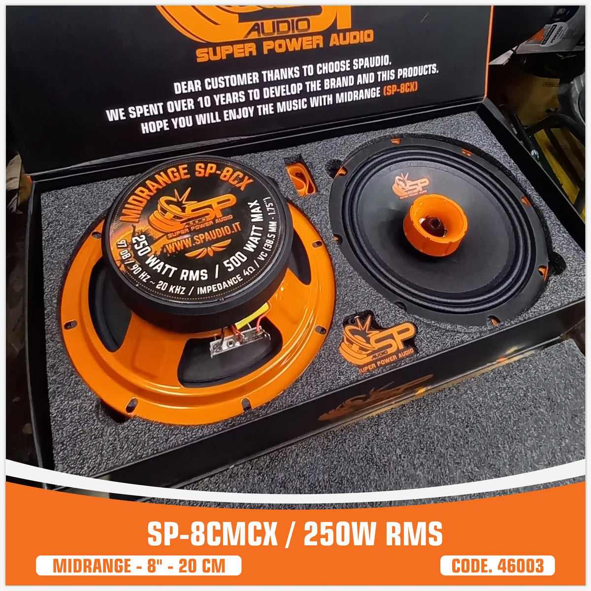 SP 8CM CX coaxial midrange with tweeter 8"/20 cm 250W RMS - SP Audio, view 2
