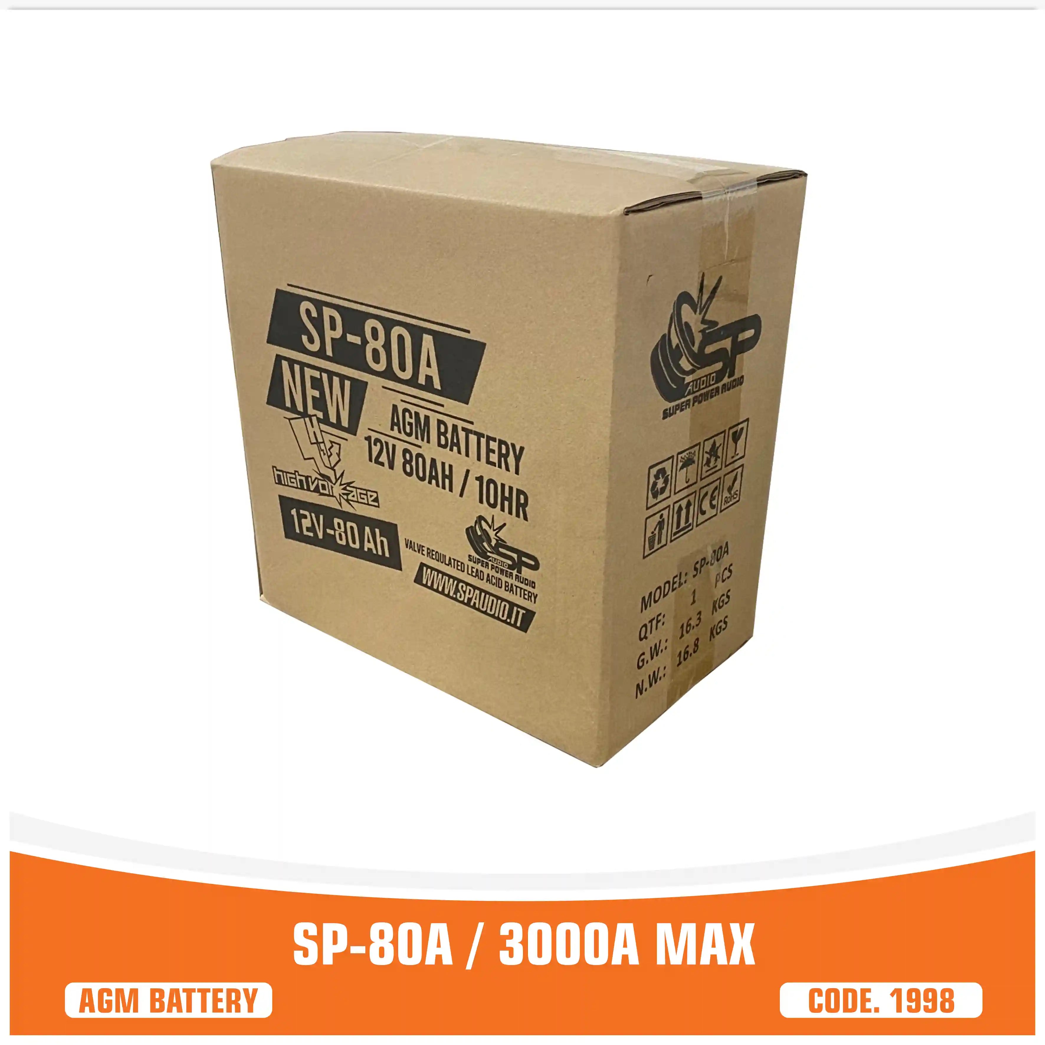 SP 80A AGM BATTERIA LUNGA DURATA (PREZZO UNITARIO)